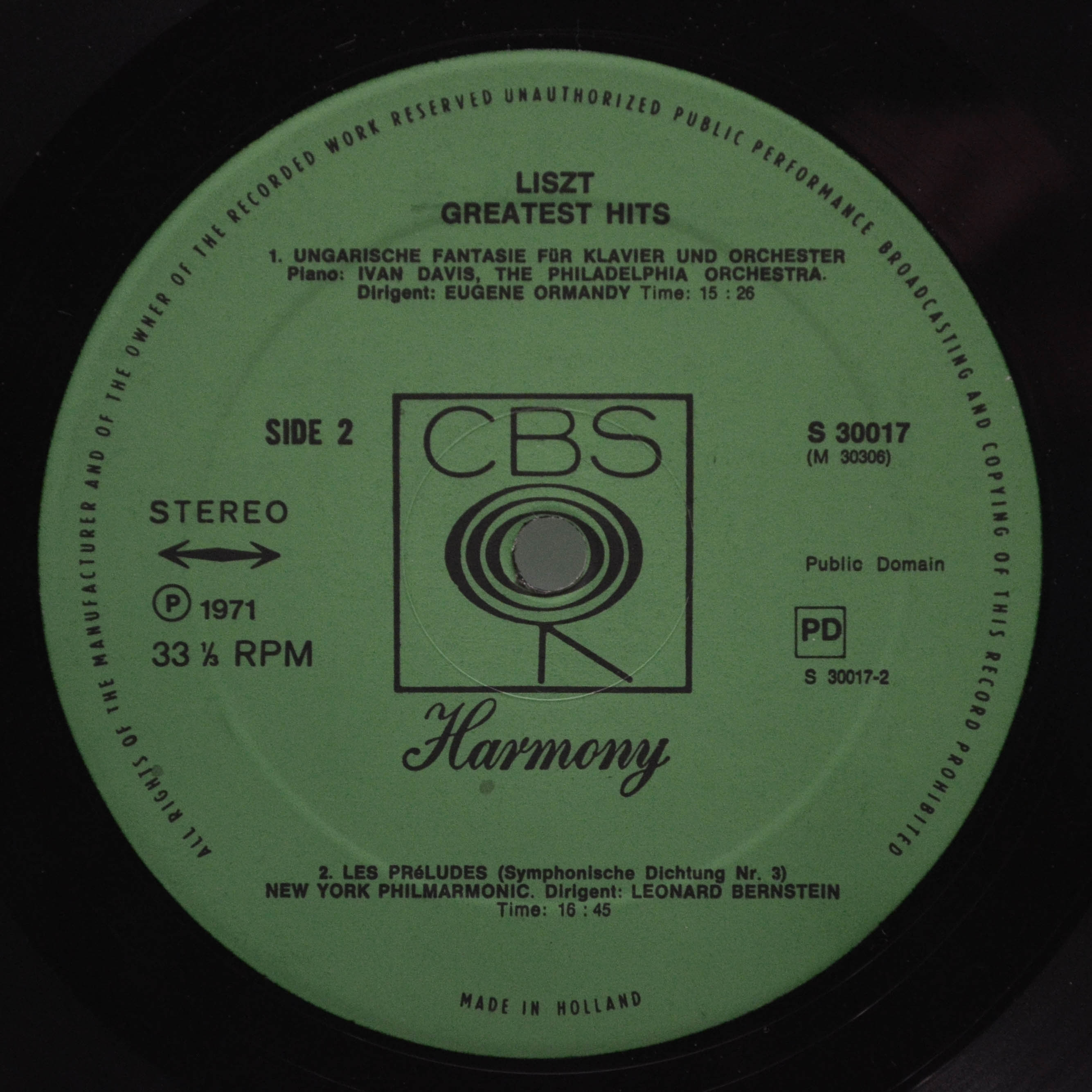 Liszt — Greatest Hits, 1971