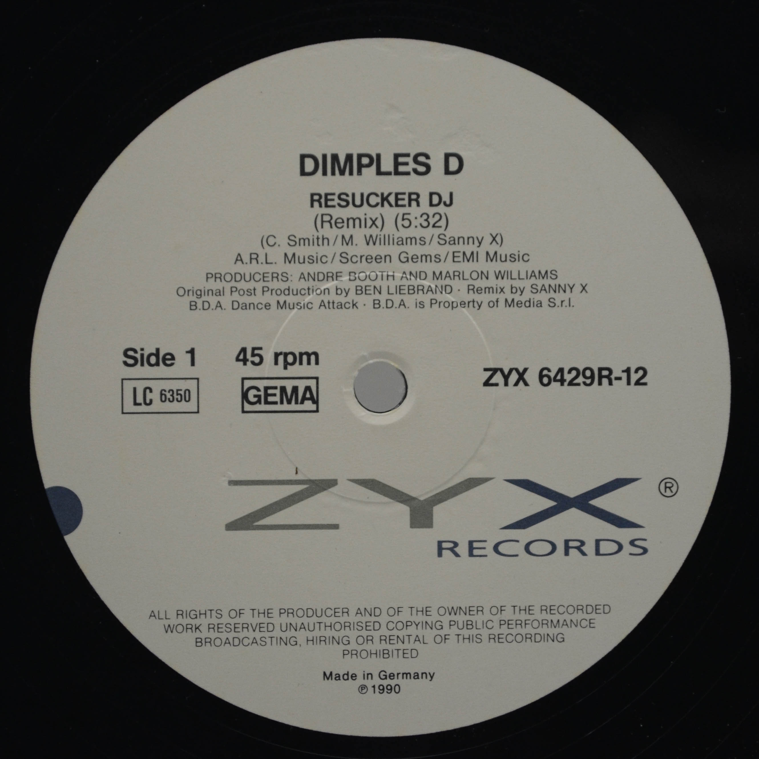 Dimples D — Resucker DJ (Remix), 1990