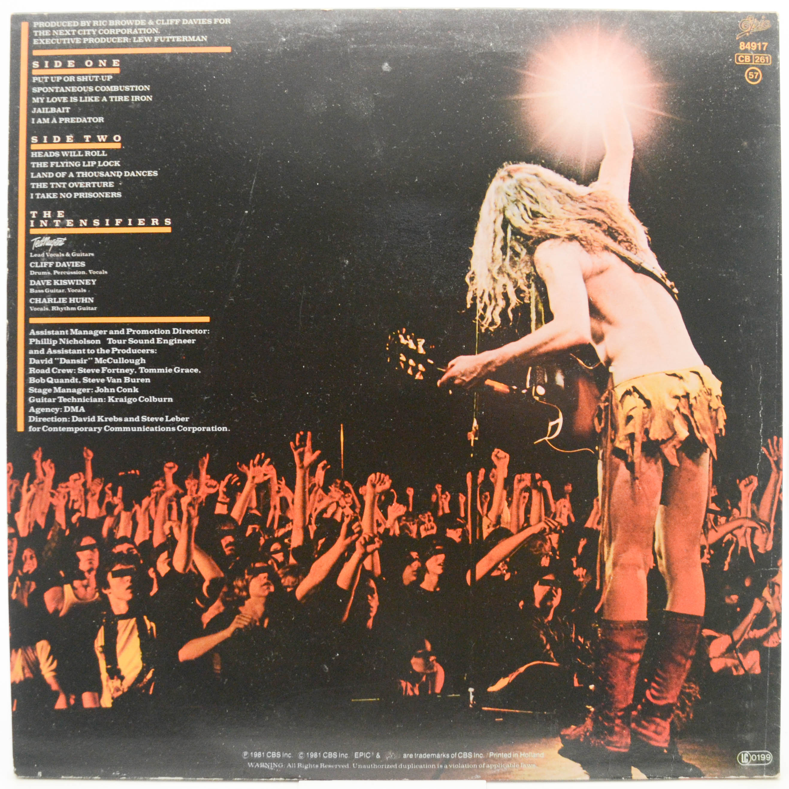 Ted Nugent — Intensities In 10 Cities, 1981