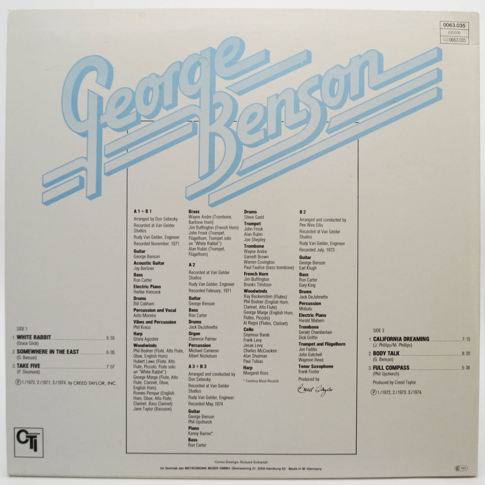 George Benson — The Best Of George Benson, 1978