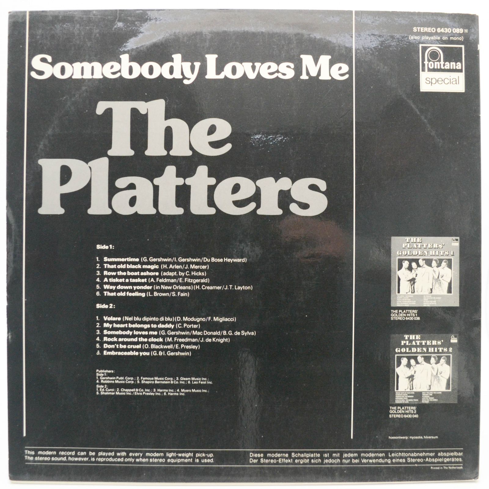 Platters — Somebody Loves Me,