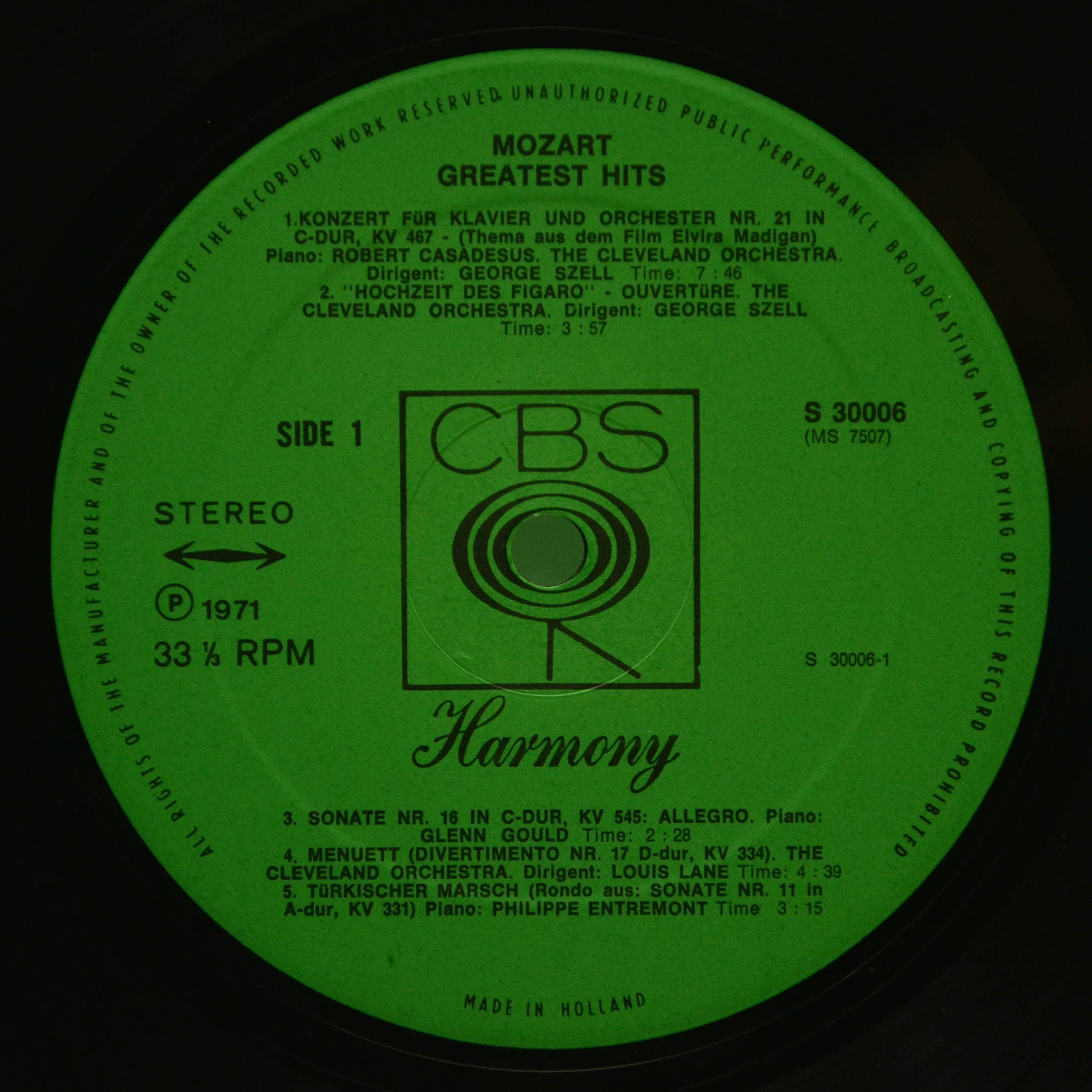 Mozart — Mozart's Greatest Hits, 1972