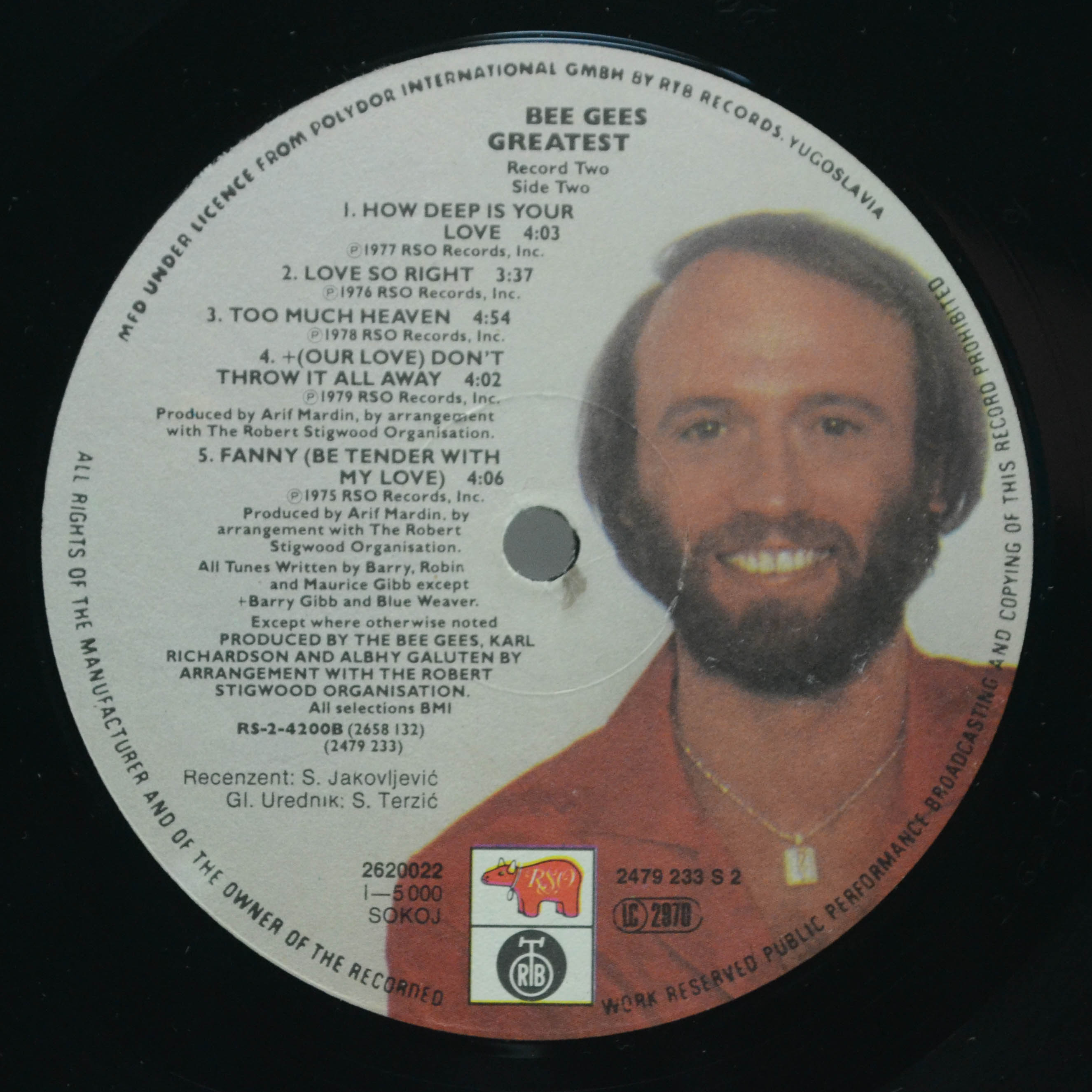 Bee Gees — Greatest (2LP), 1980