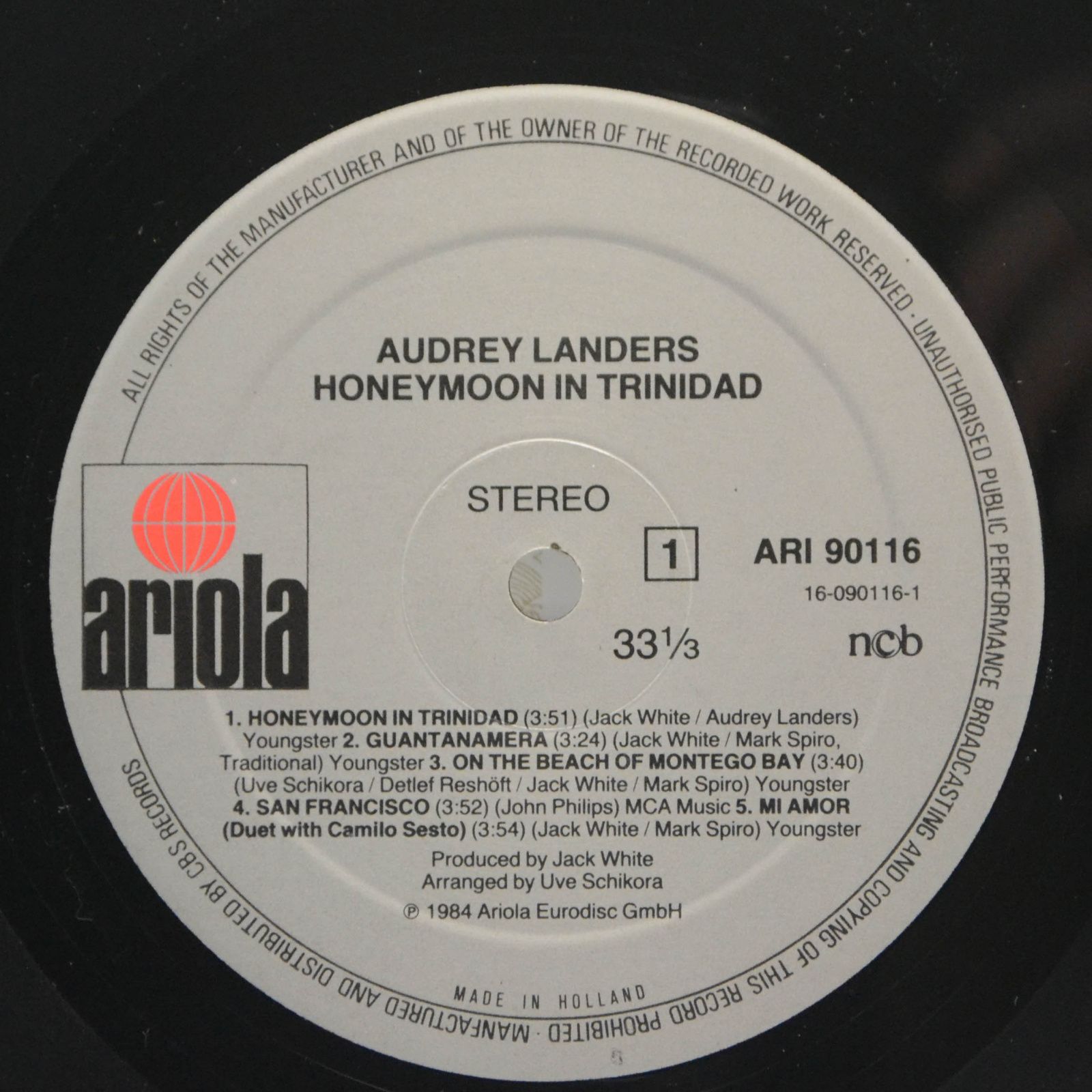Audrey Landers — Honeymoon In Trinidad, 1984