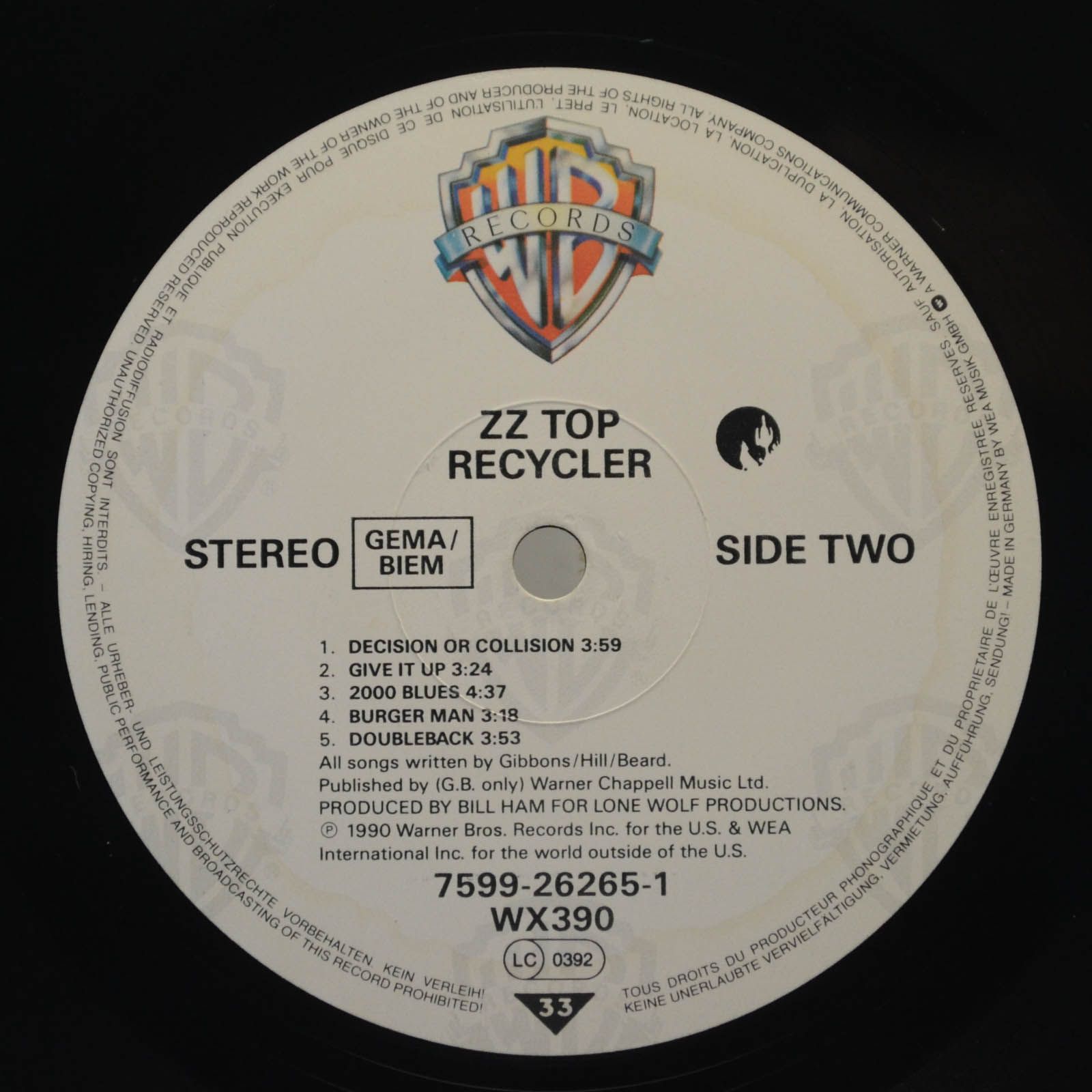 ZZ Top — Recycler, 1990