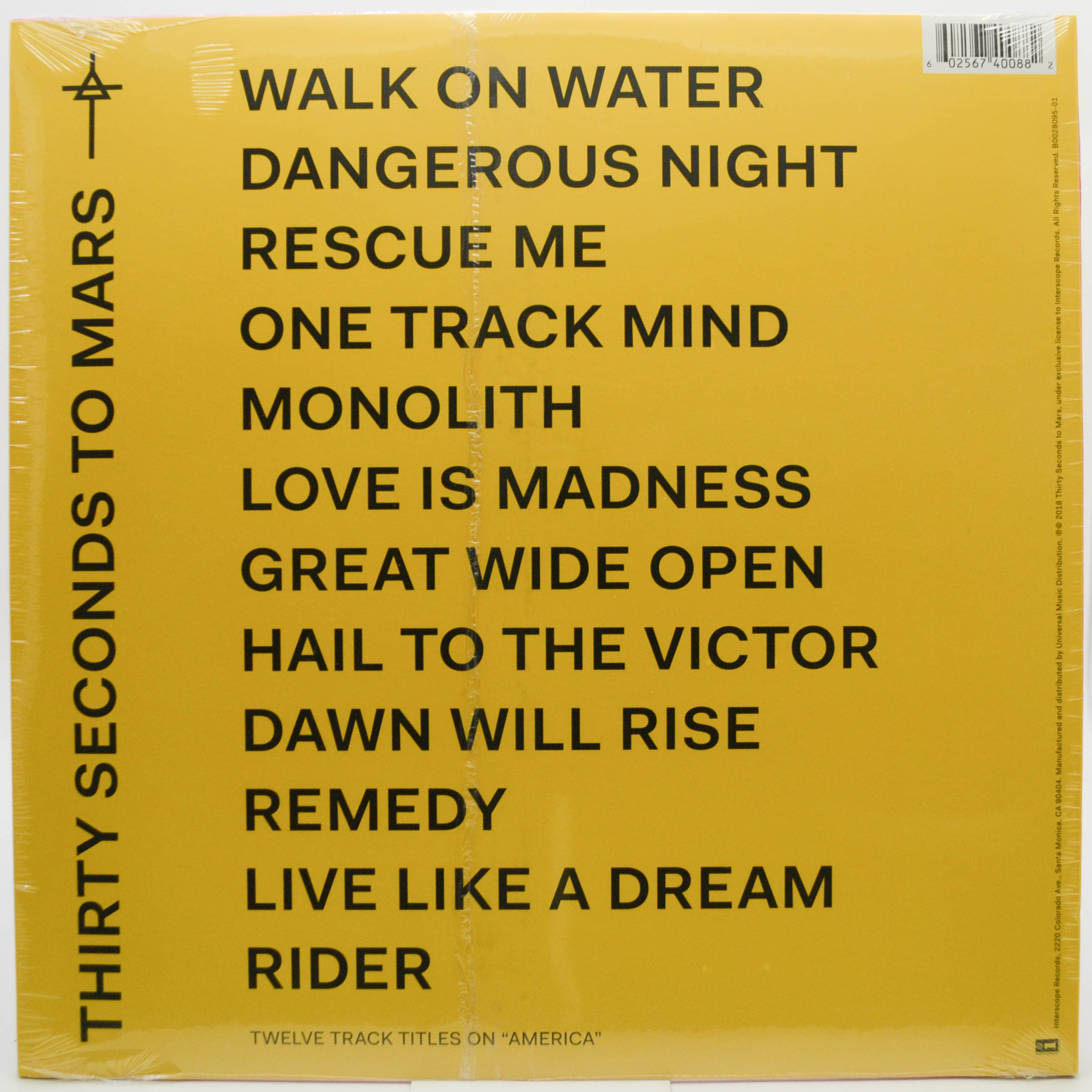 Thirty Seconds To Mars — America (1-st, USA), 2018