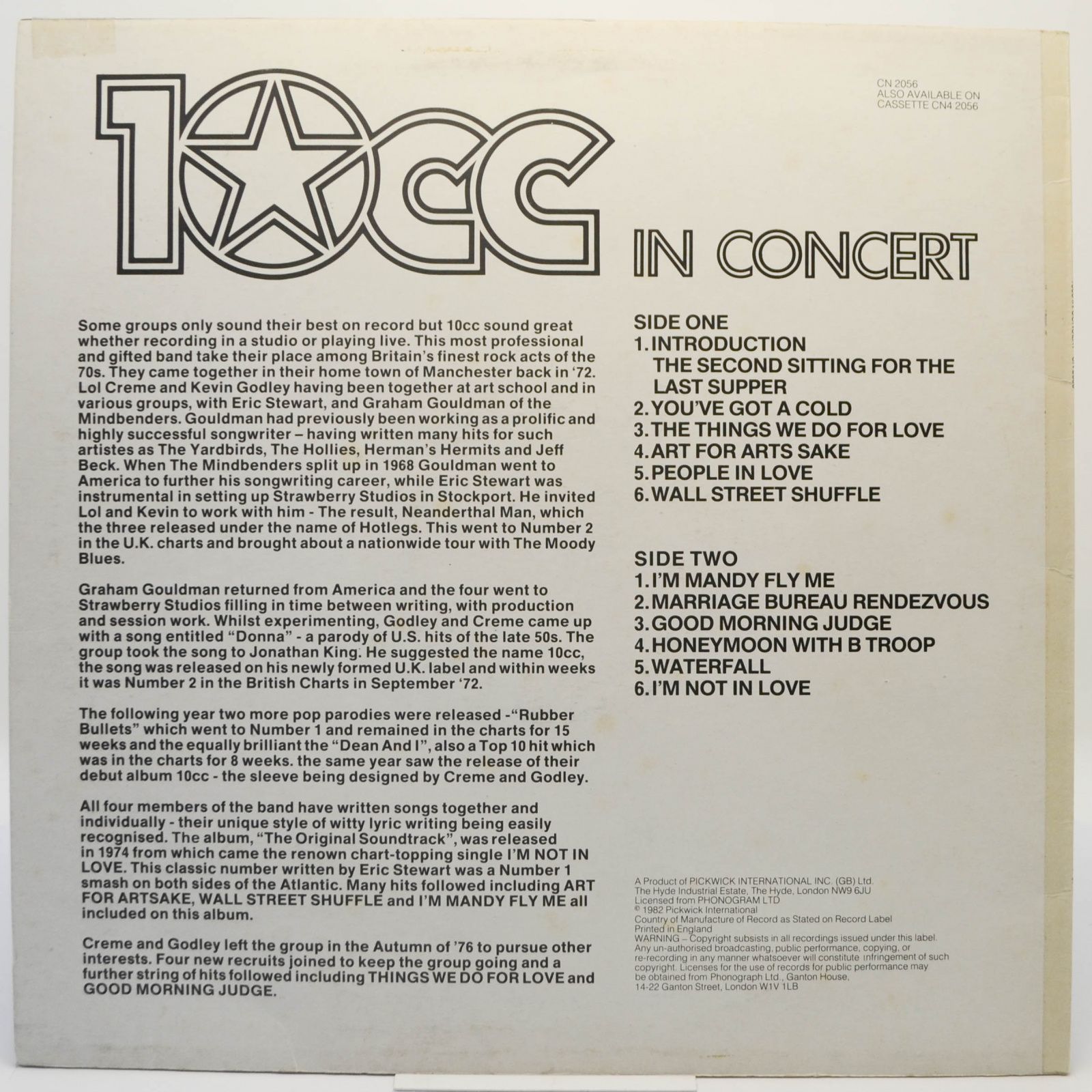 10cc — 10cc In Concert (UK), 1982