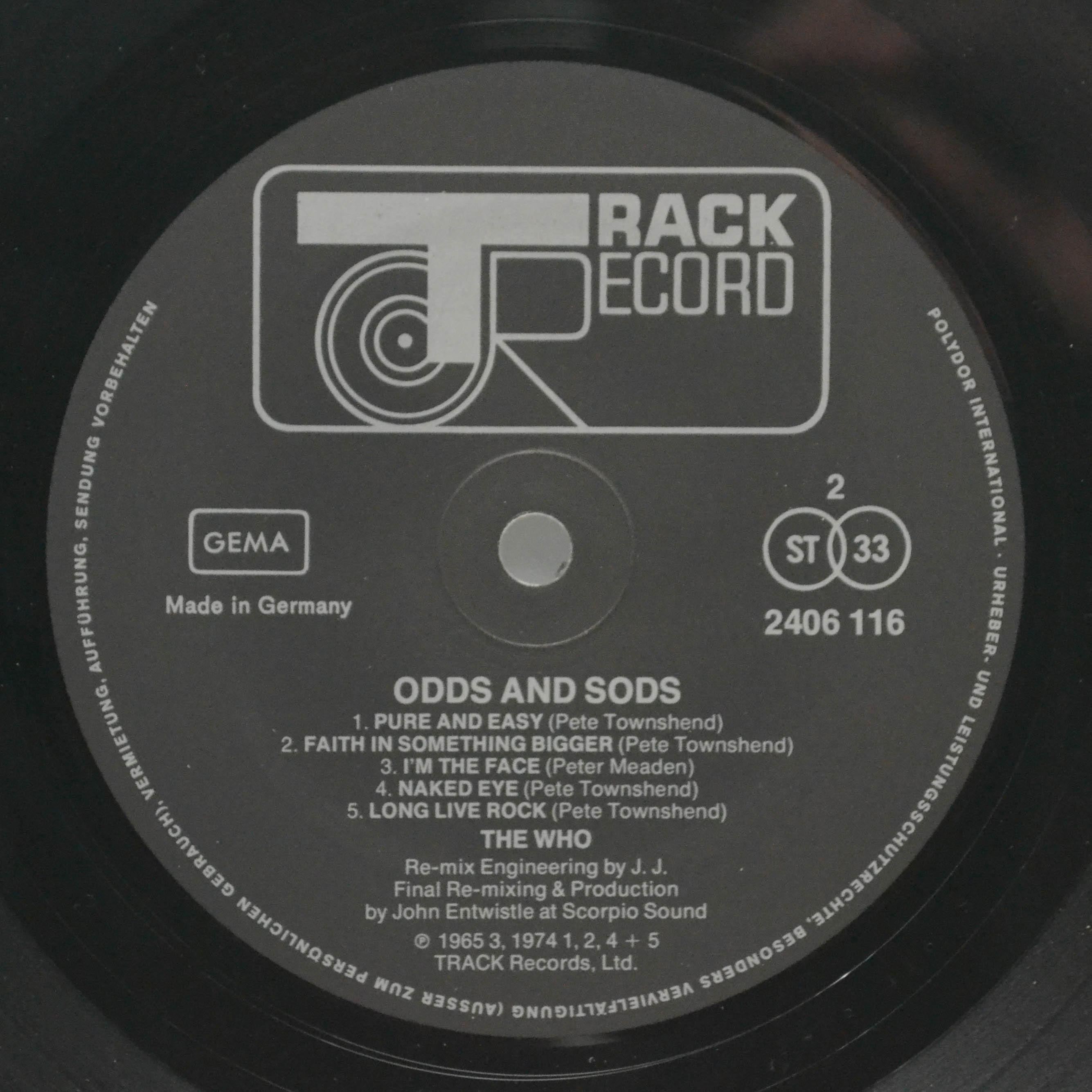 Who — Odds & Sods, 1974