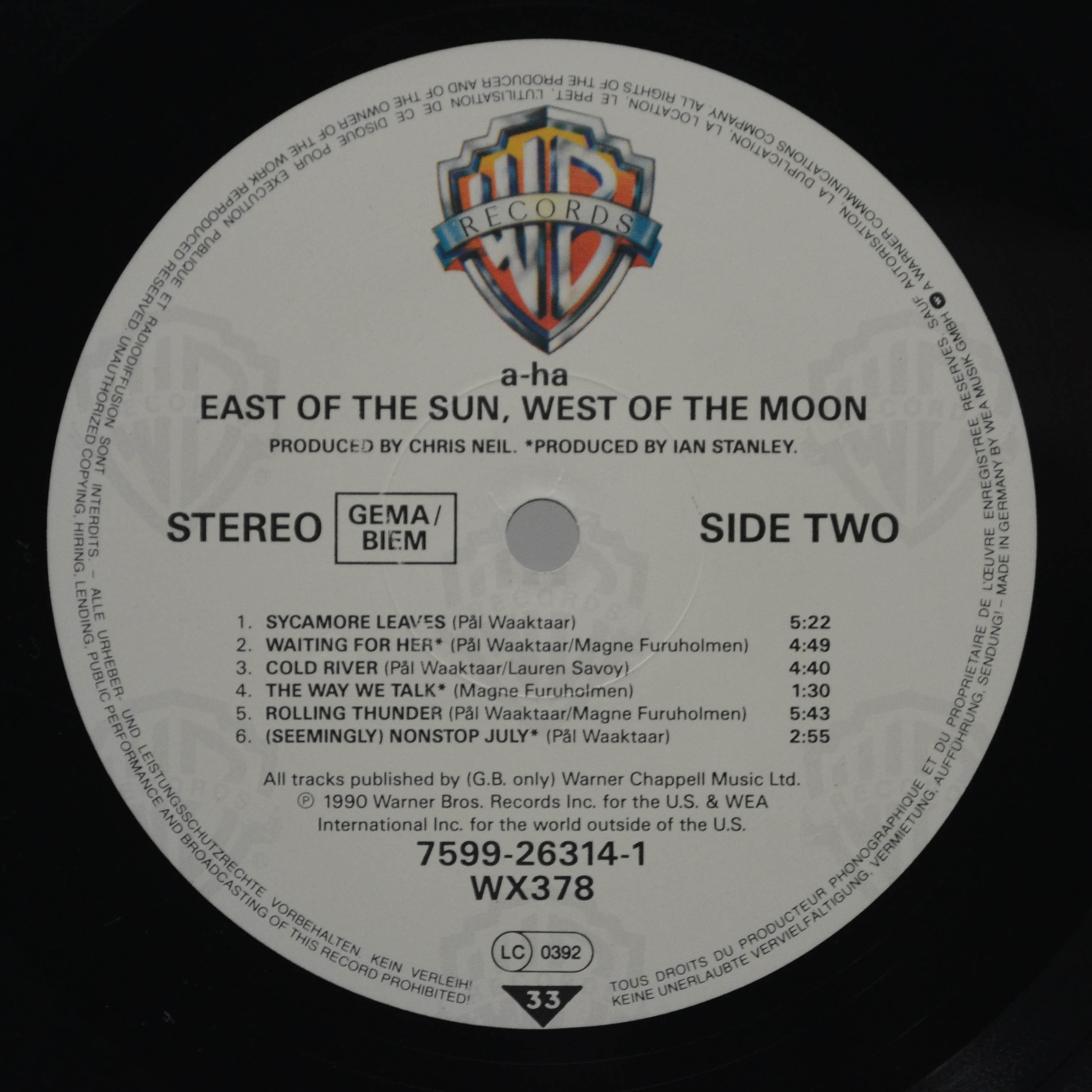 a-ha — East Of The Sun, West Of The Moon, 1990
