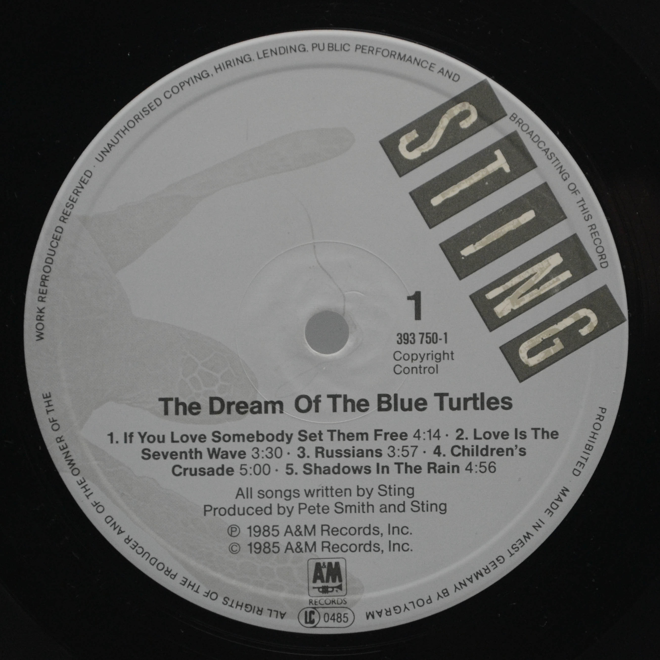 Sting — The Dream Of The Blue Turtles, 1985