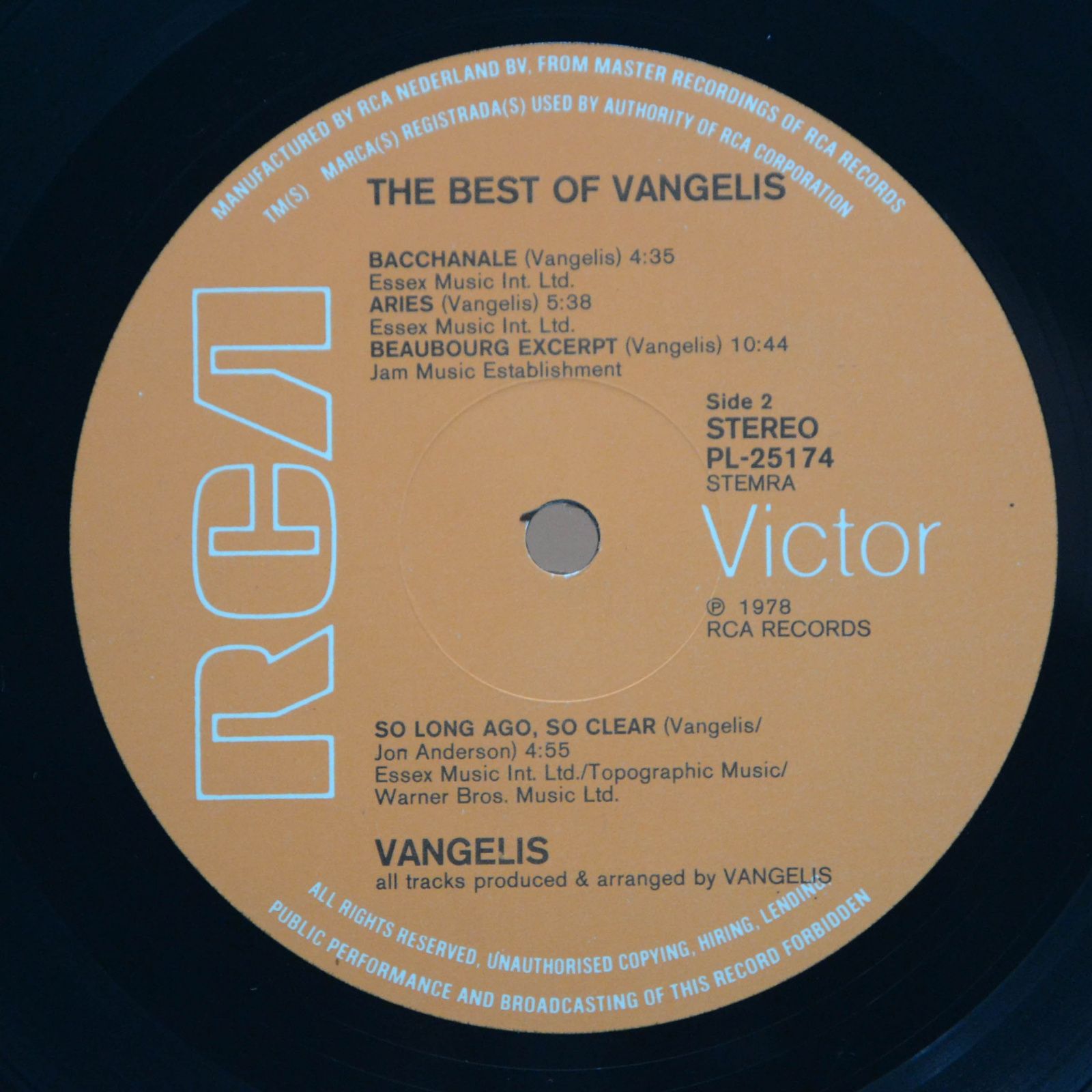 Vangelis — The Best Of Vangelis, 1978