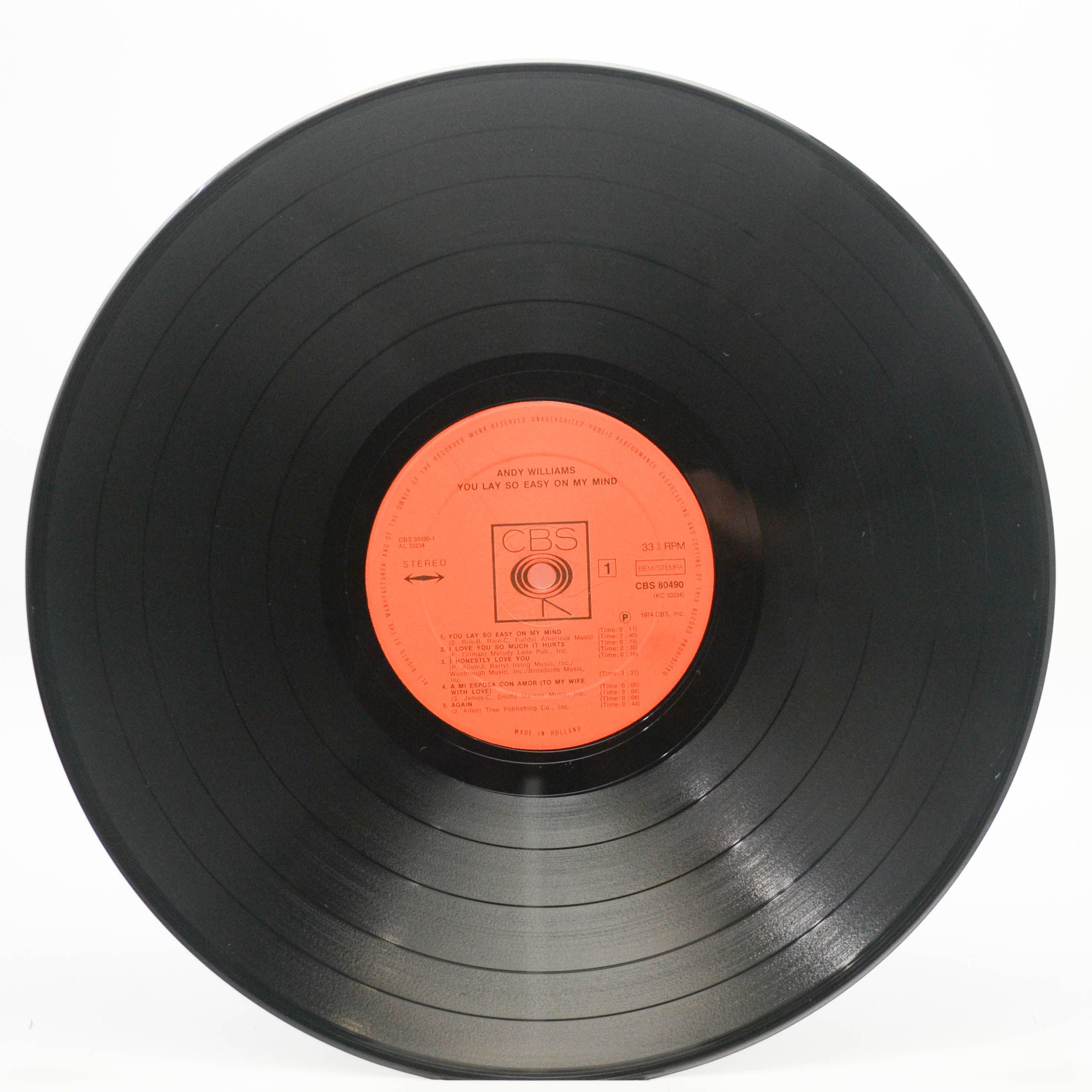 Andy Williams — You Lay So Easy On My Mind, 1974