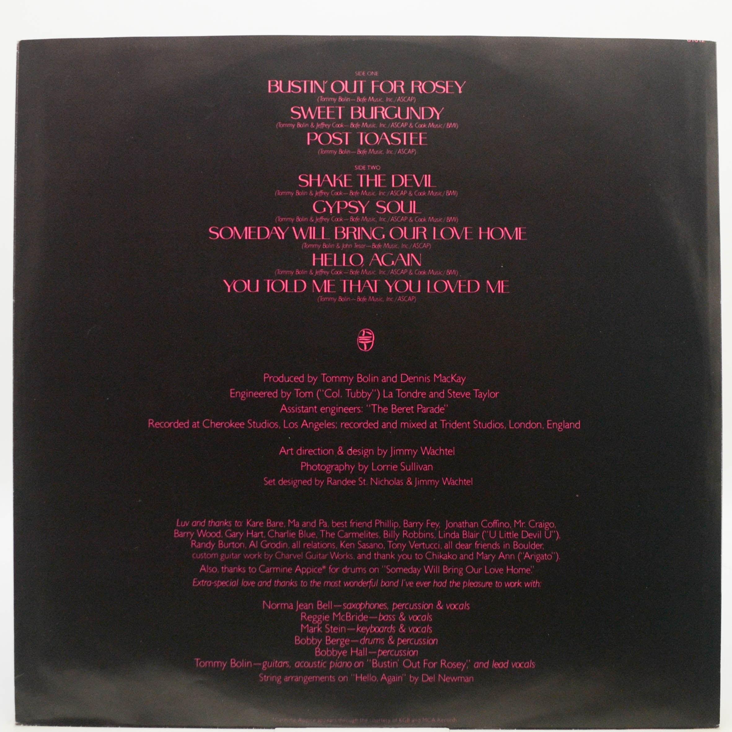 Виниловая пластинка Tommy Bolin — Private Eyes, 1976