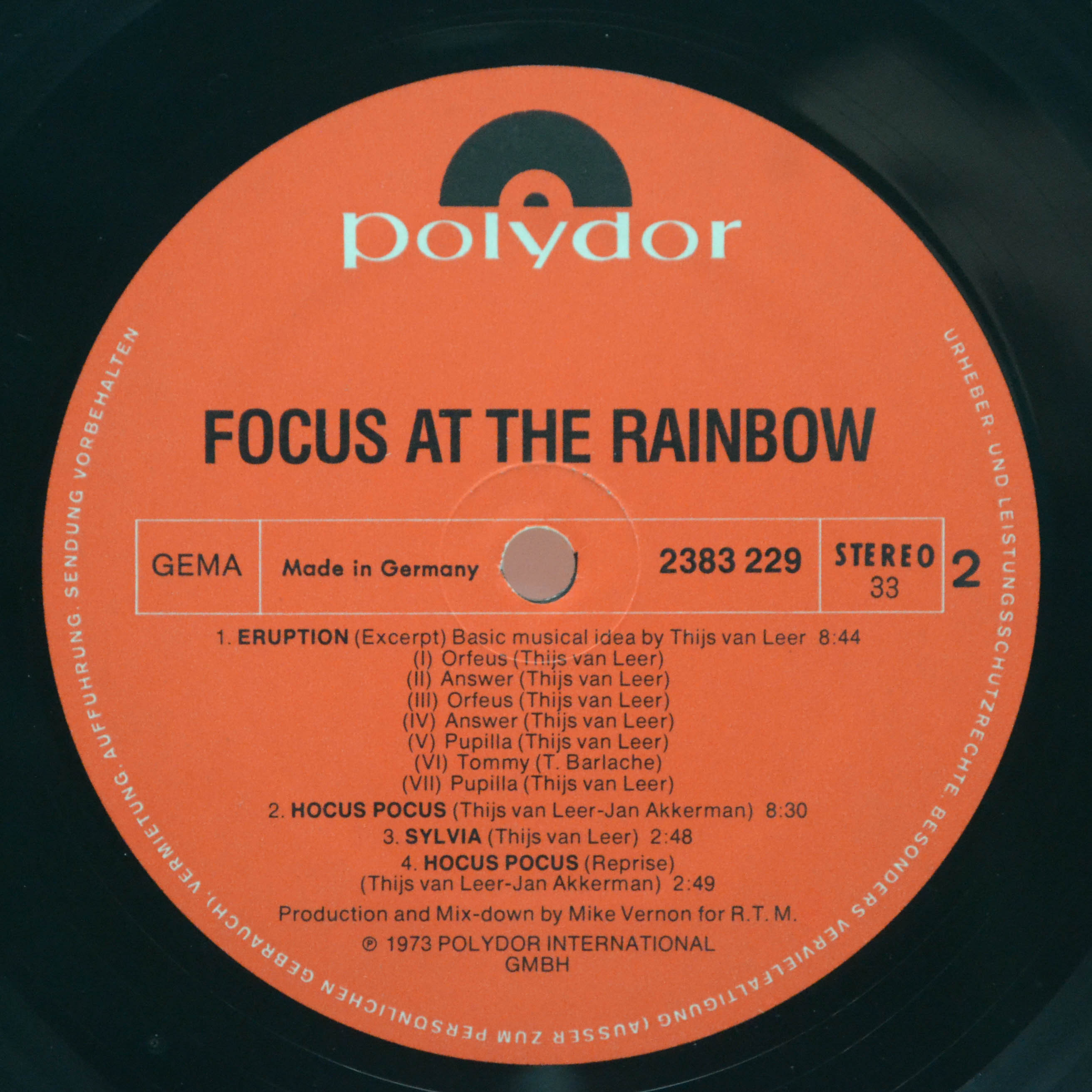 Focus — At The Rainbow, 1973