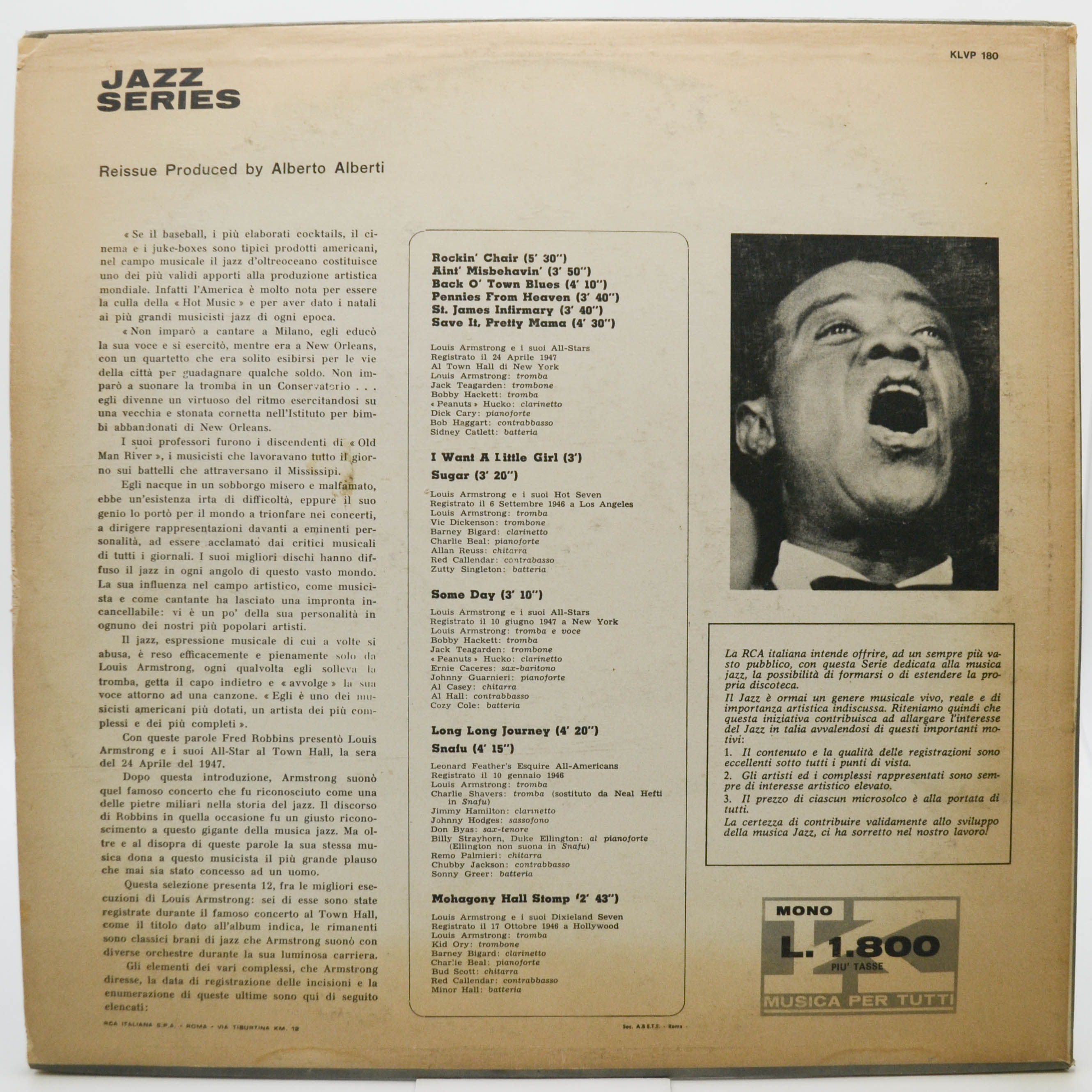 Louis Armstrong — Back O' Town Blues, 1966