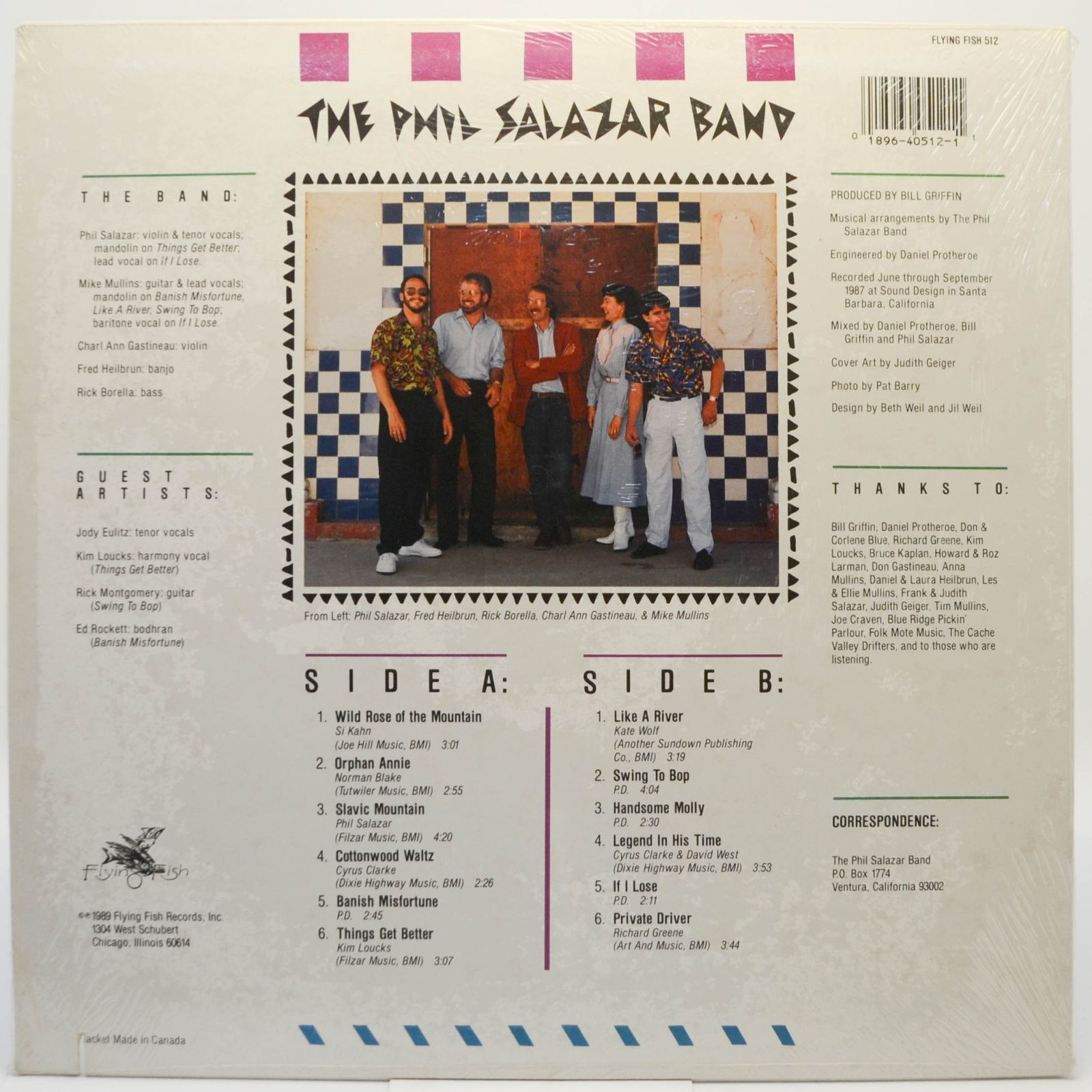 Phil Salazar Band — The Phil Salazar Band, 1989