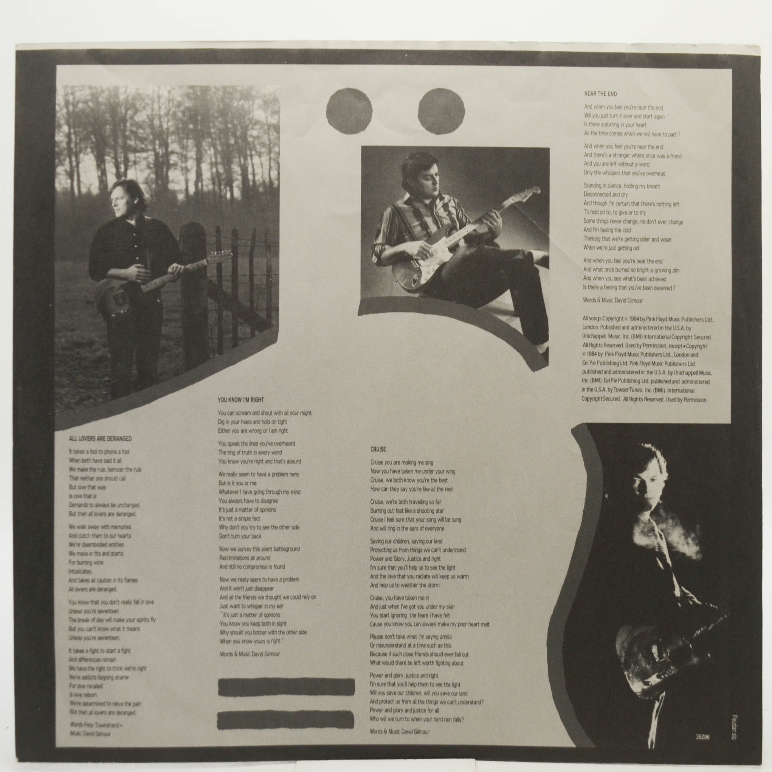 David Gilmour — About Face (USA), 1984