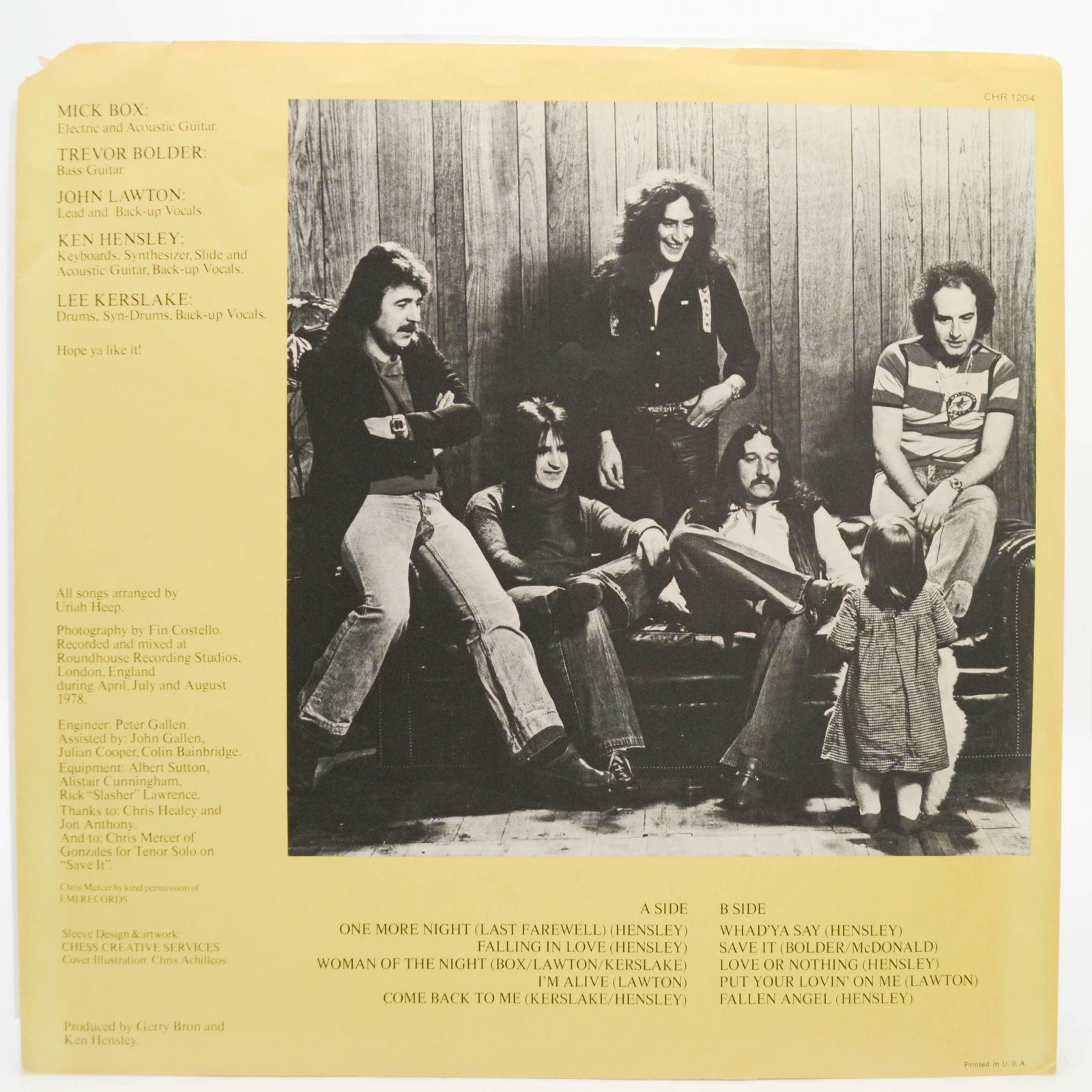 Uriah Heep — Fallen Angel (USA), 1978