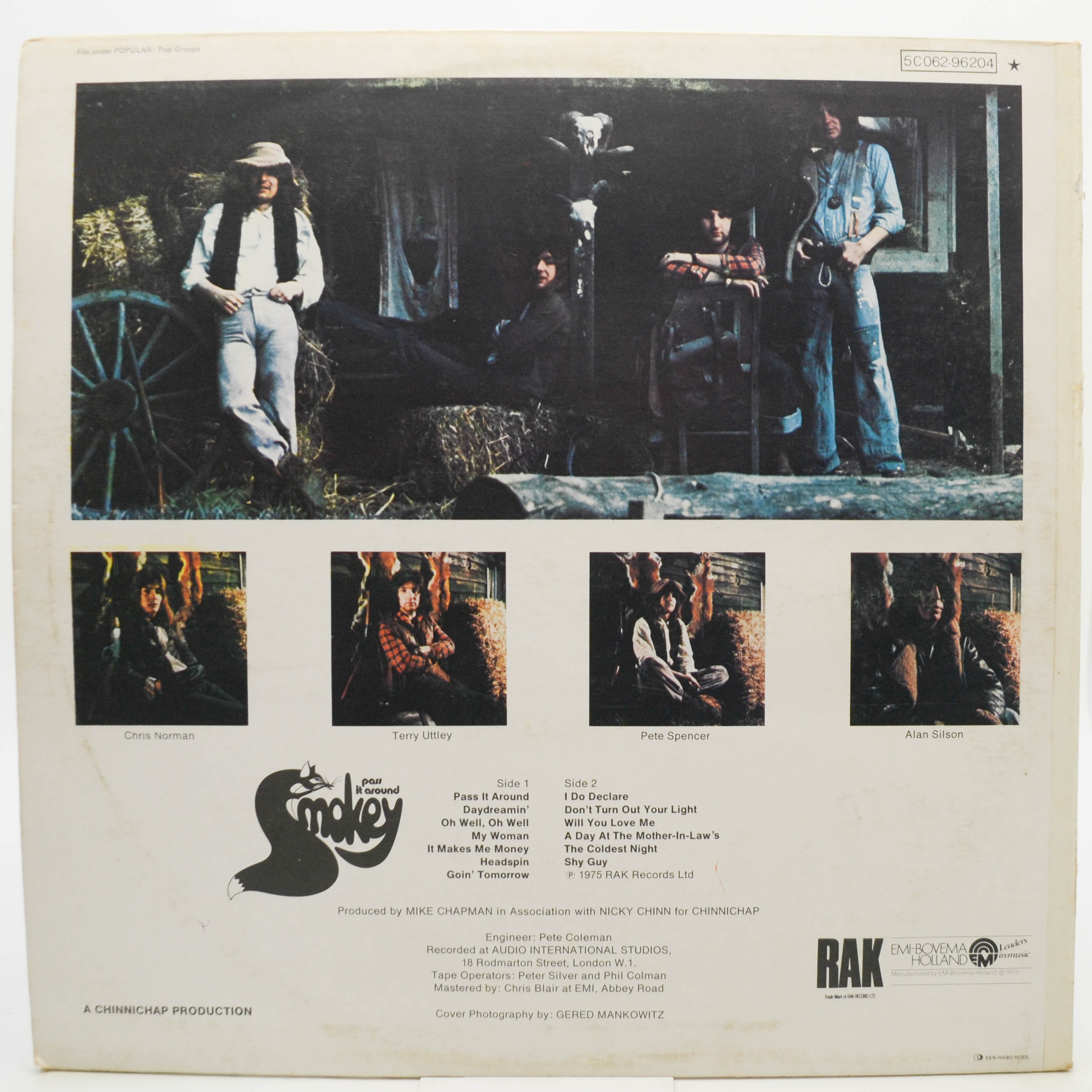 Виниловая пластинка Smokey — Pass It Around, 1975