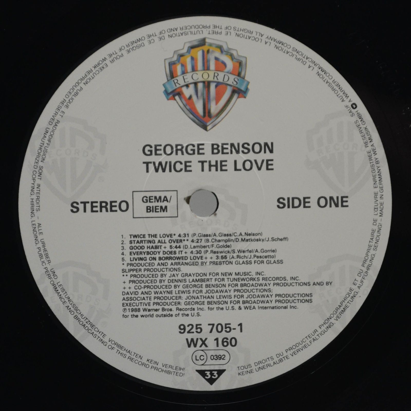 George Benson — Twice The Love, 1988