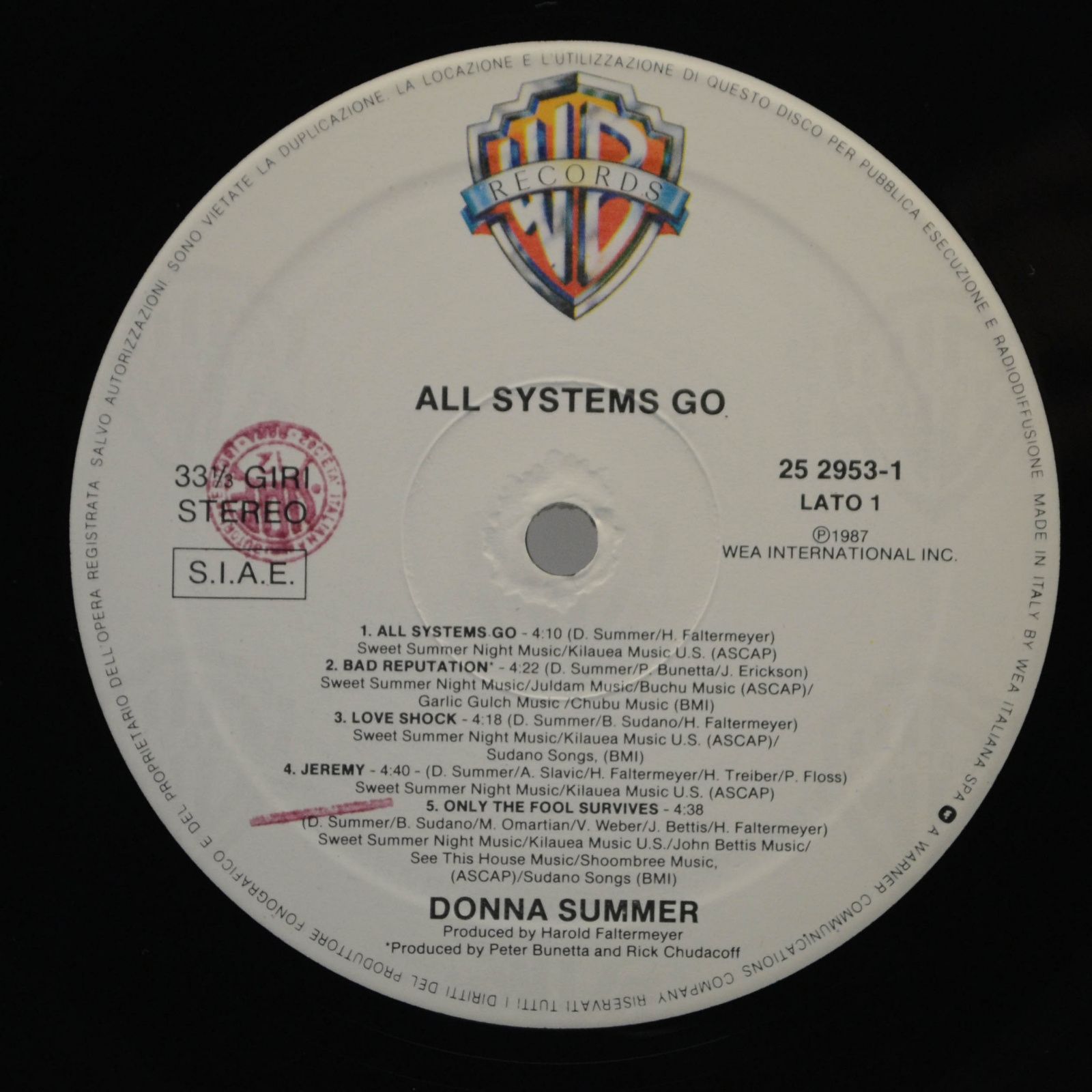 Donna Summer — All Systems Go, 1987