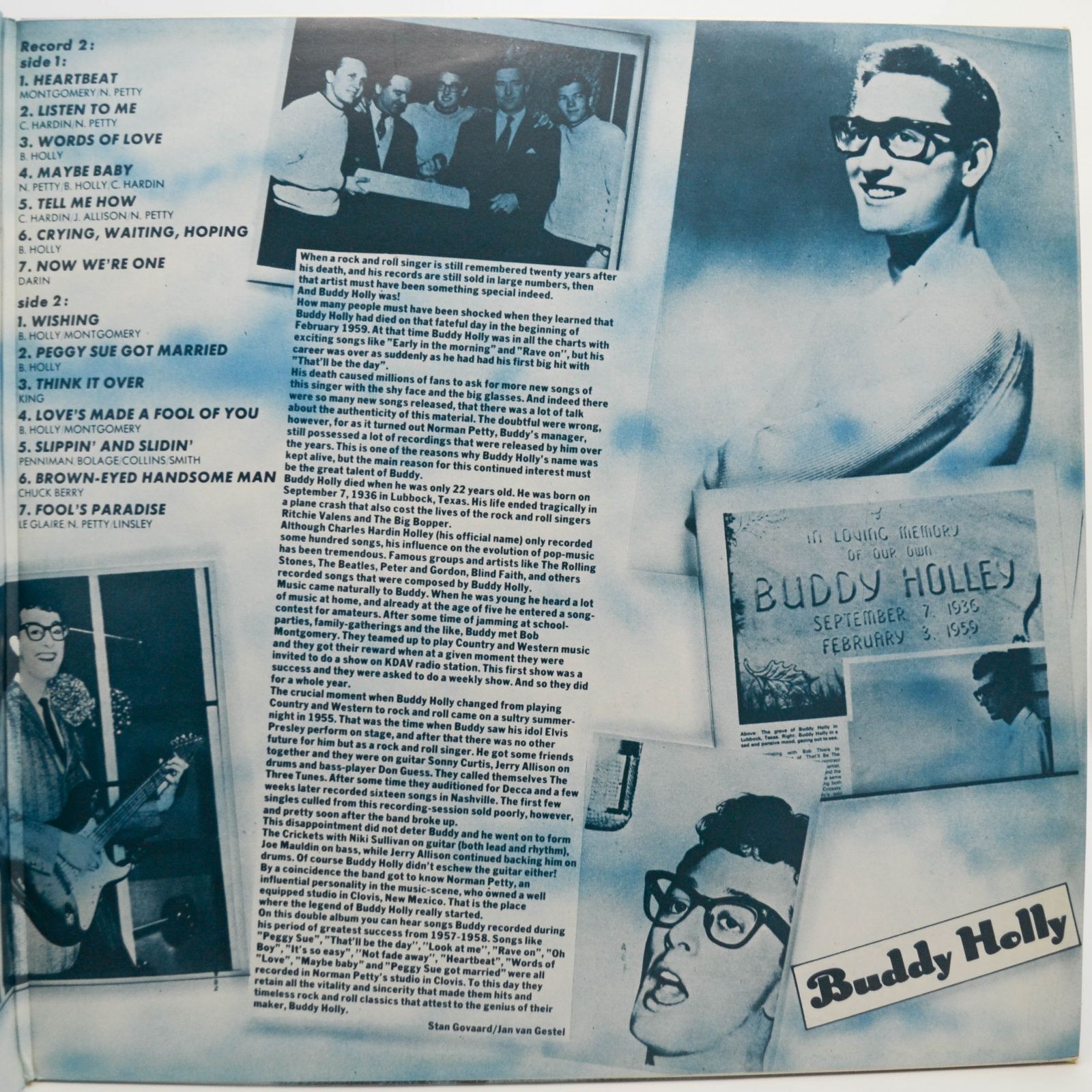 Buddy Holly — All Time Greatest Hits (2LP), 1976