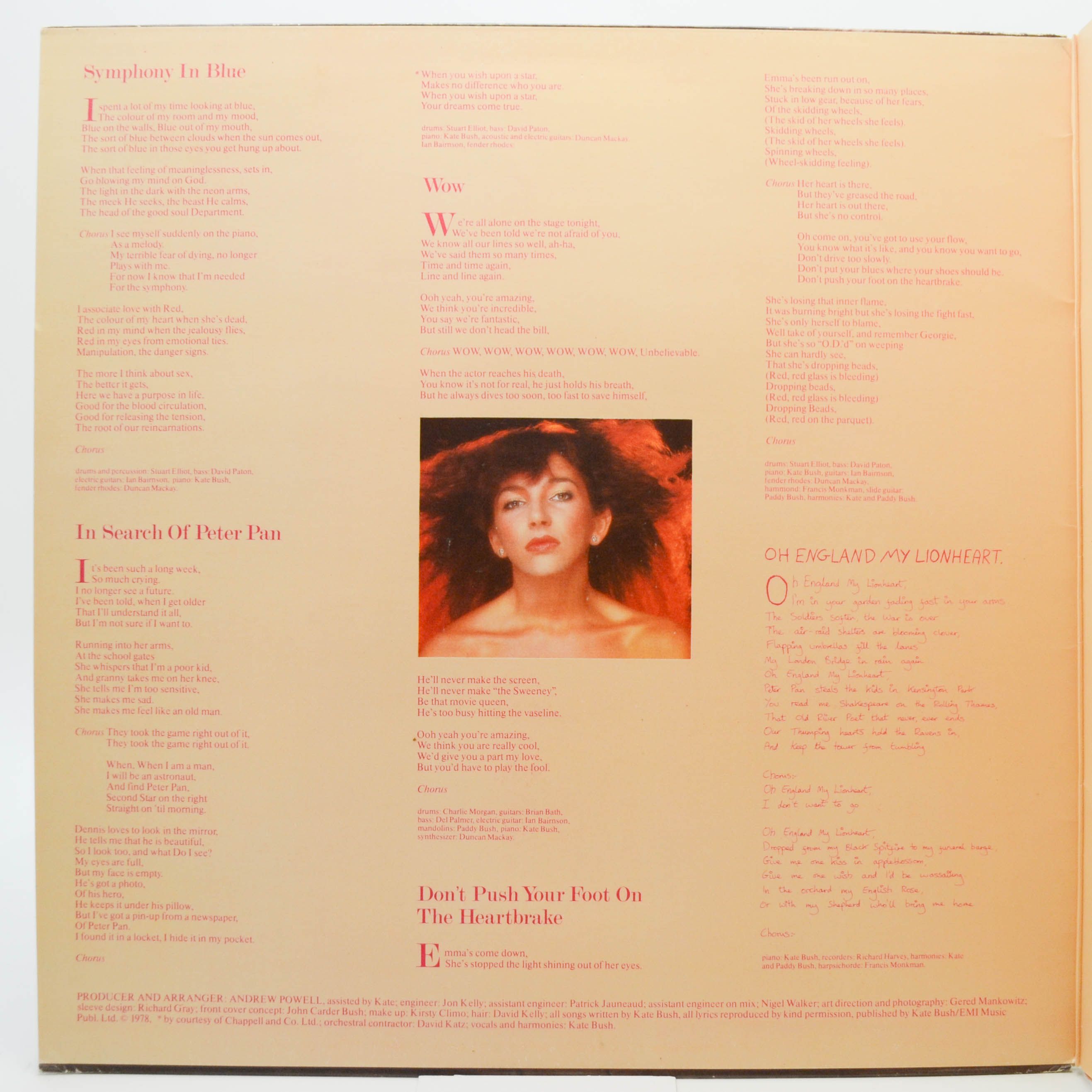 Kate Bush — Lionheart (1-st, UK), 1978