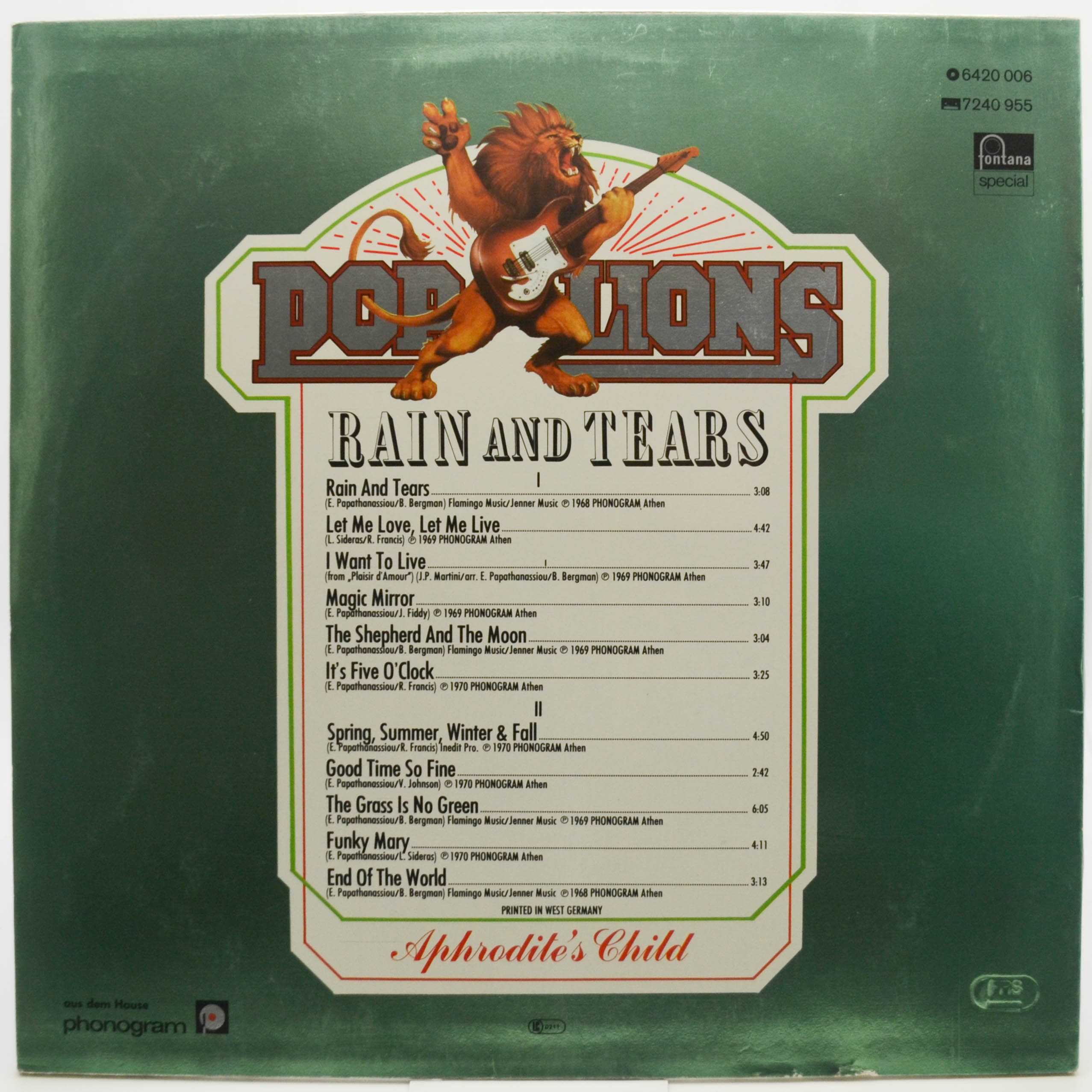 Aphrodite's Child — Rain And Tears, 1979