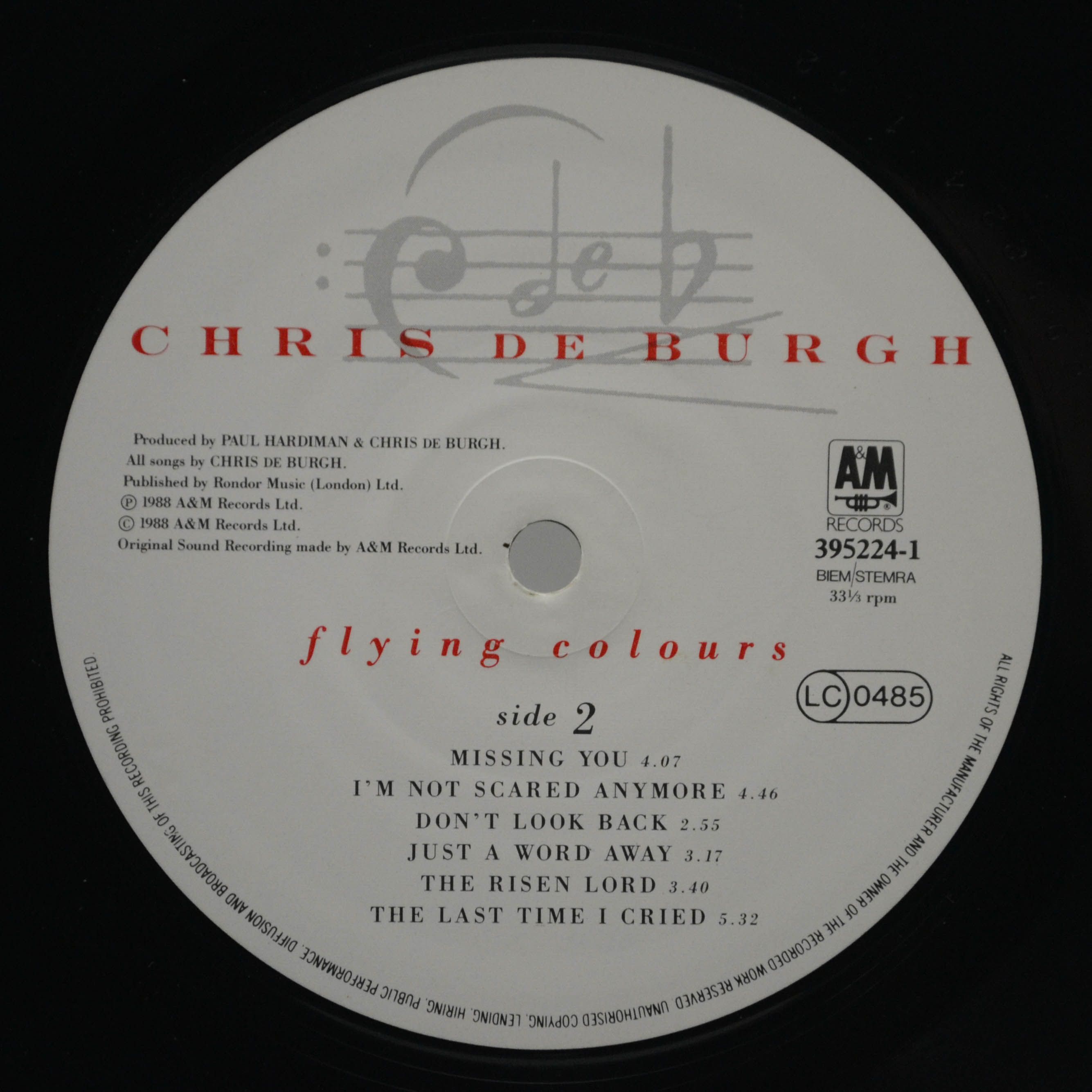 Chris de Burgh — Flying Colours, 1988
