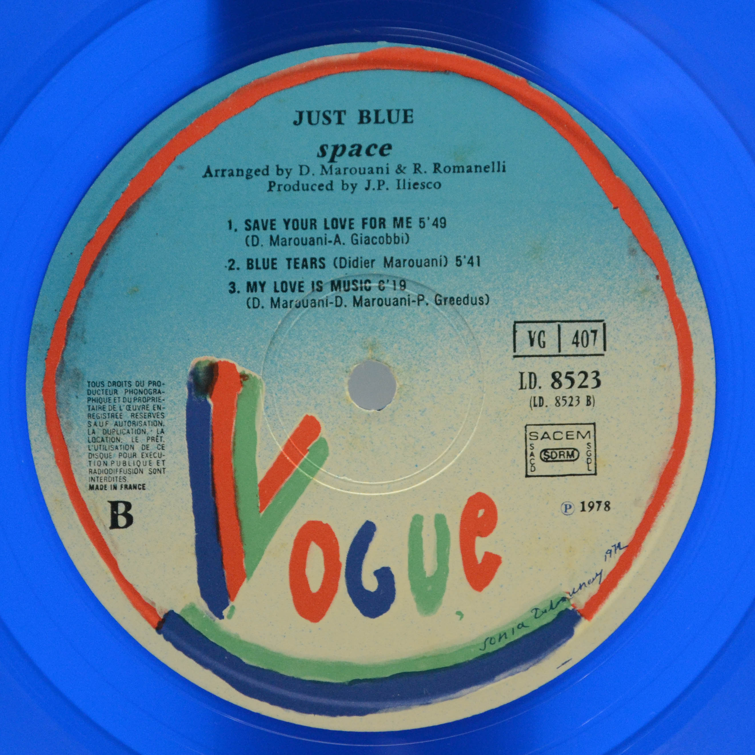 Space — Just Blue (1-st, France), 1978