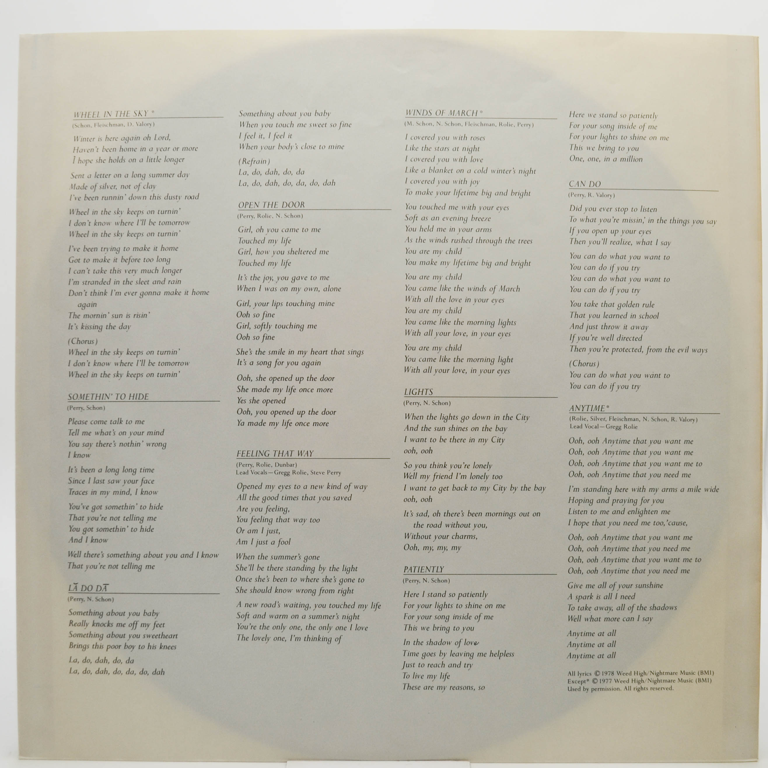 Journey — Infinity, 1978