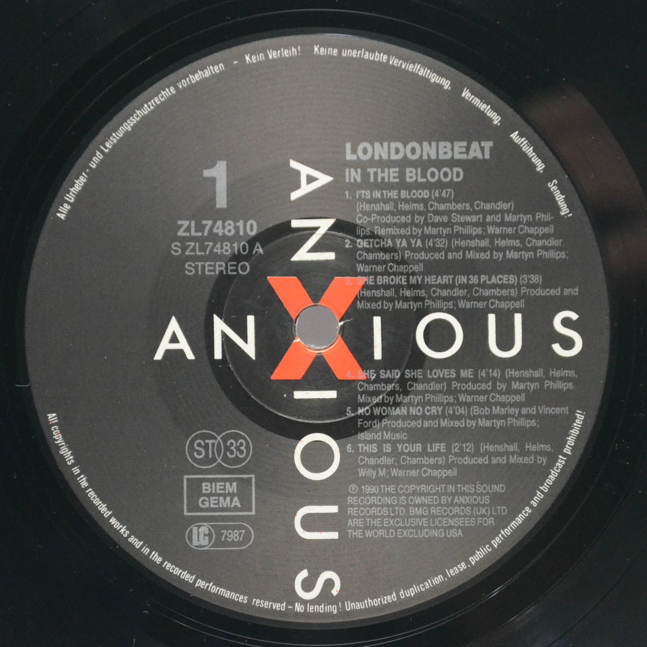 Londonbeat — In The Blood, 1990