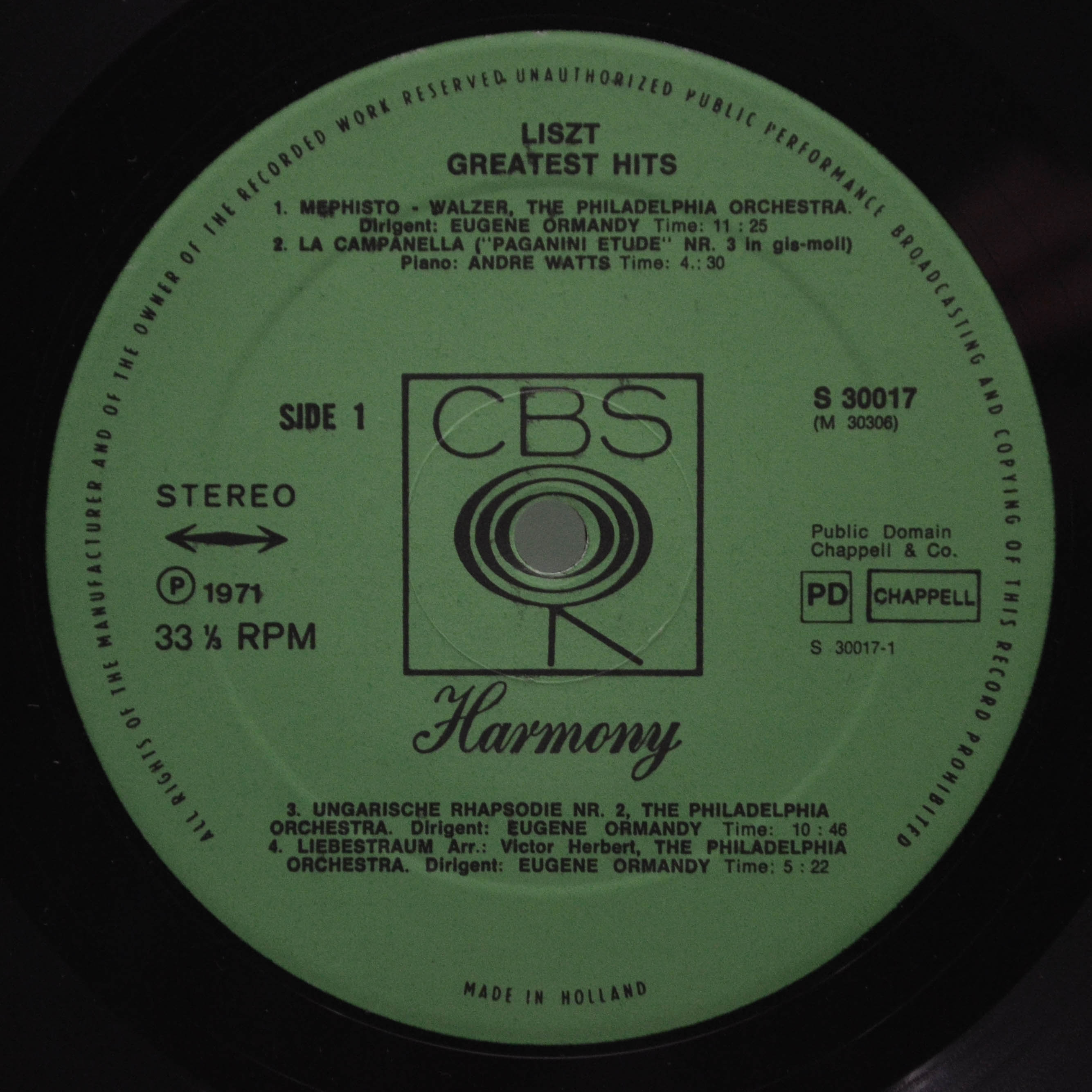 Liszt — Greatest Hits, 1971