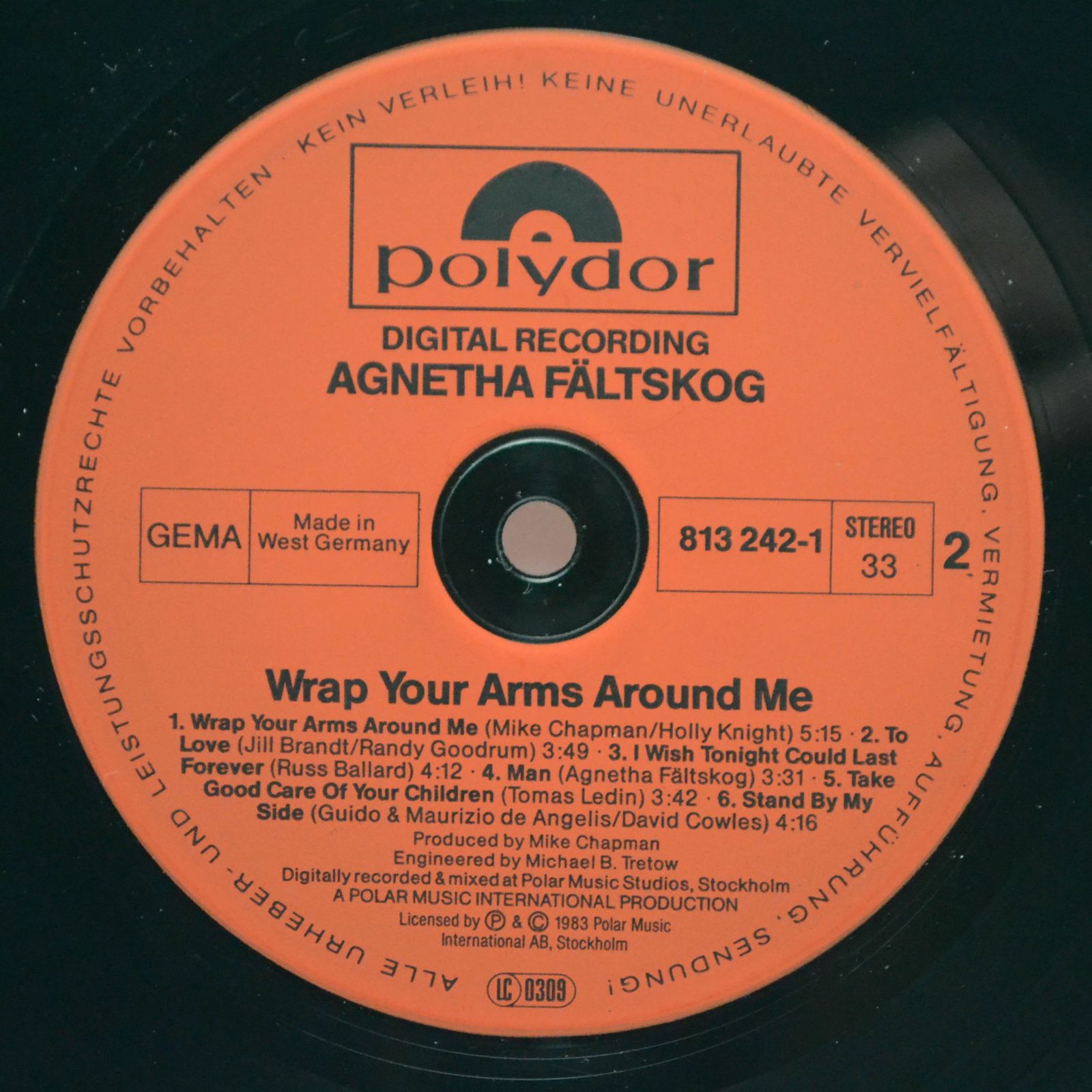 Agnetha Fältskog — Wrap Your Arms Around Me, 1983