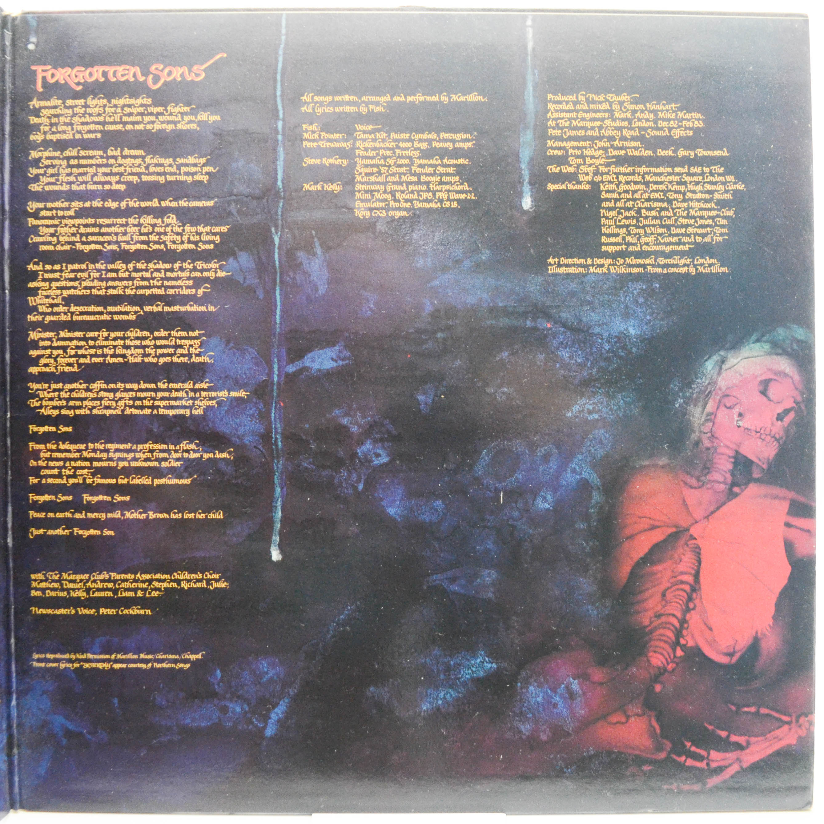 Marillion — Script For A Jester's Tear (1-st, UK), 1983
