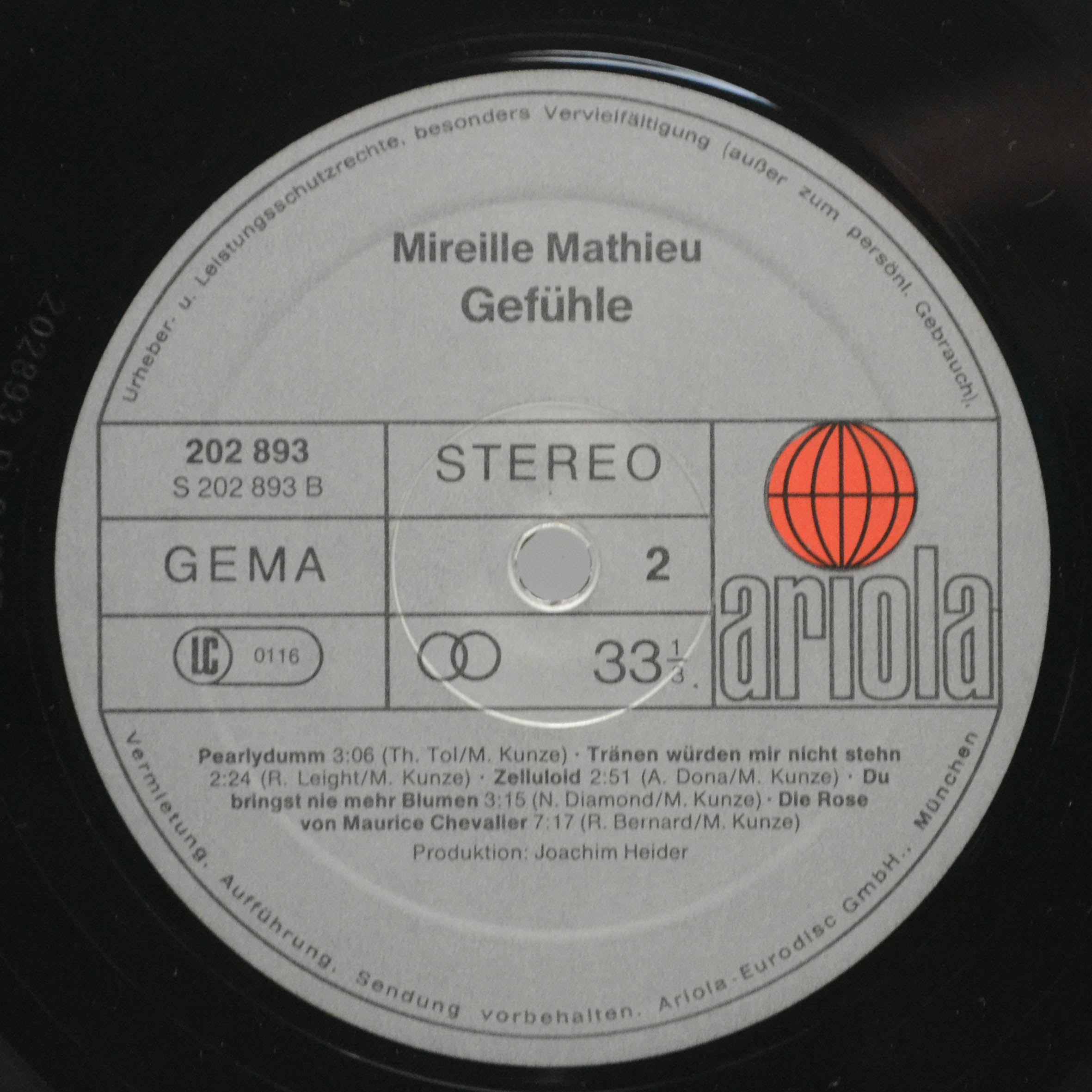 Виниловая пластинка Mireille Mathieu — Gefühle, 1980