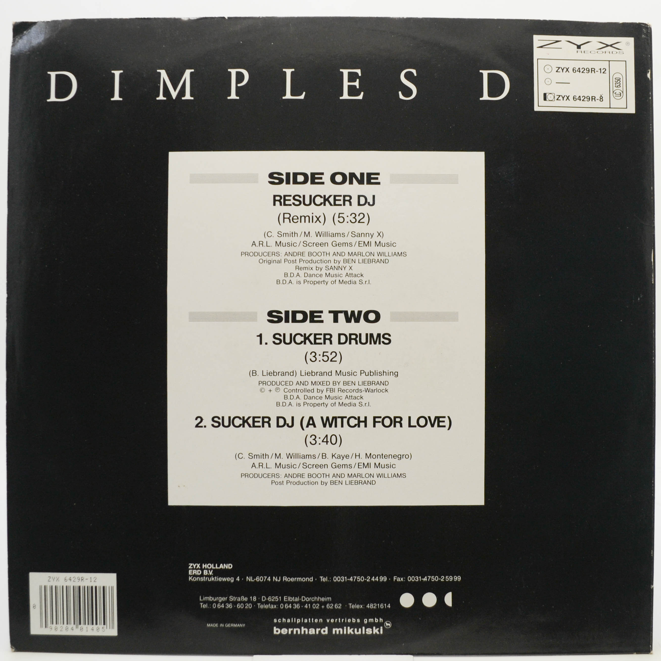 Dimples D — Resucker DJ (Remix), 1990