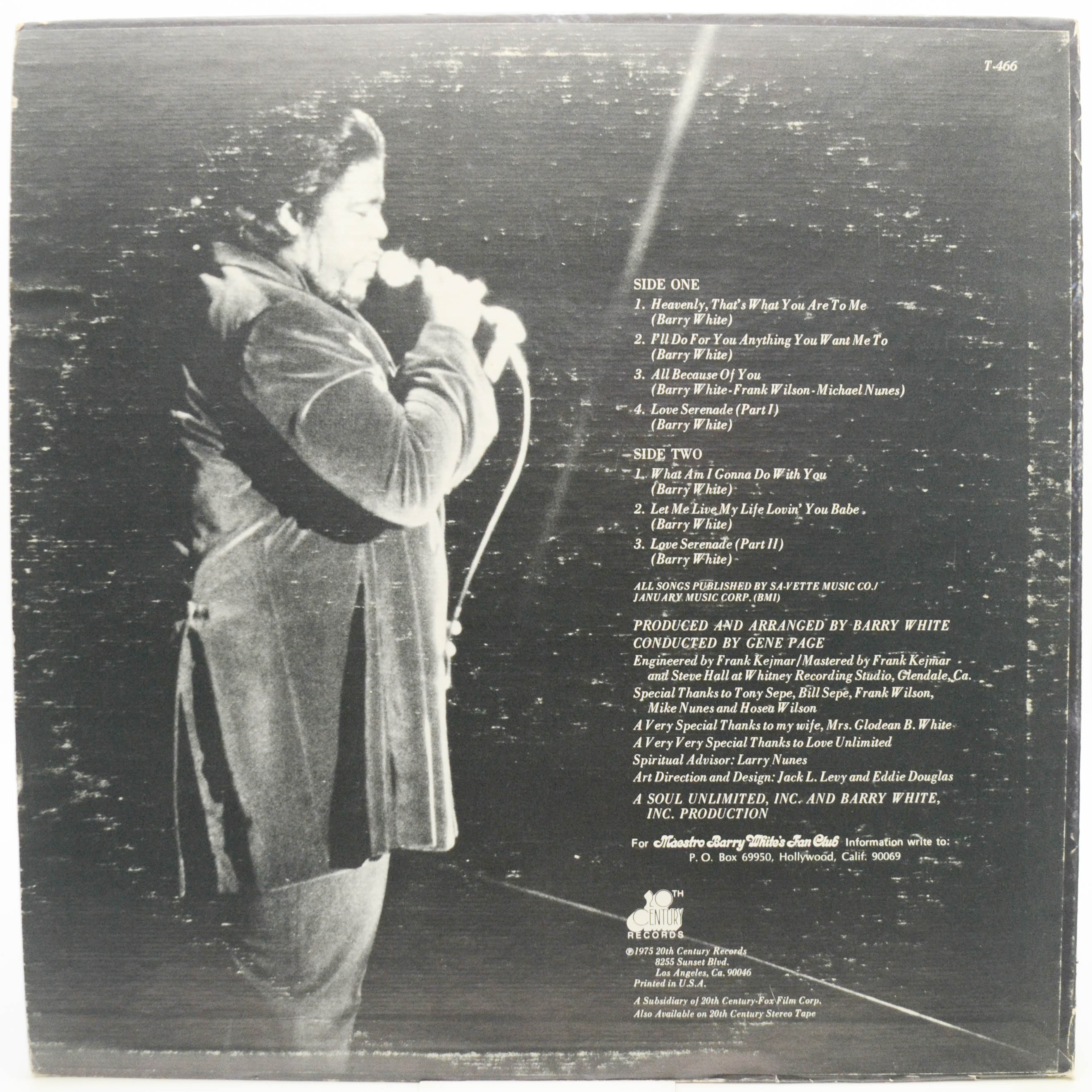 Barry White — Just Another Way To Say I Love You (1-st, USA), 1975