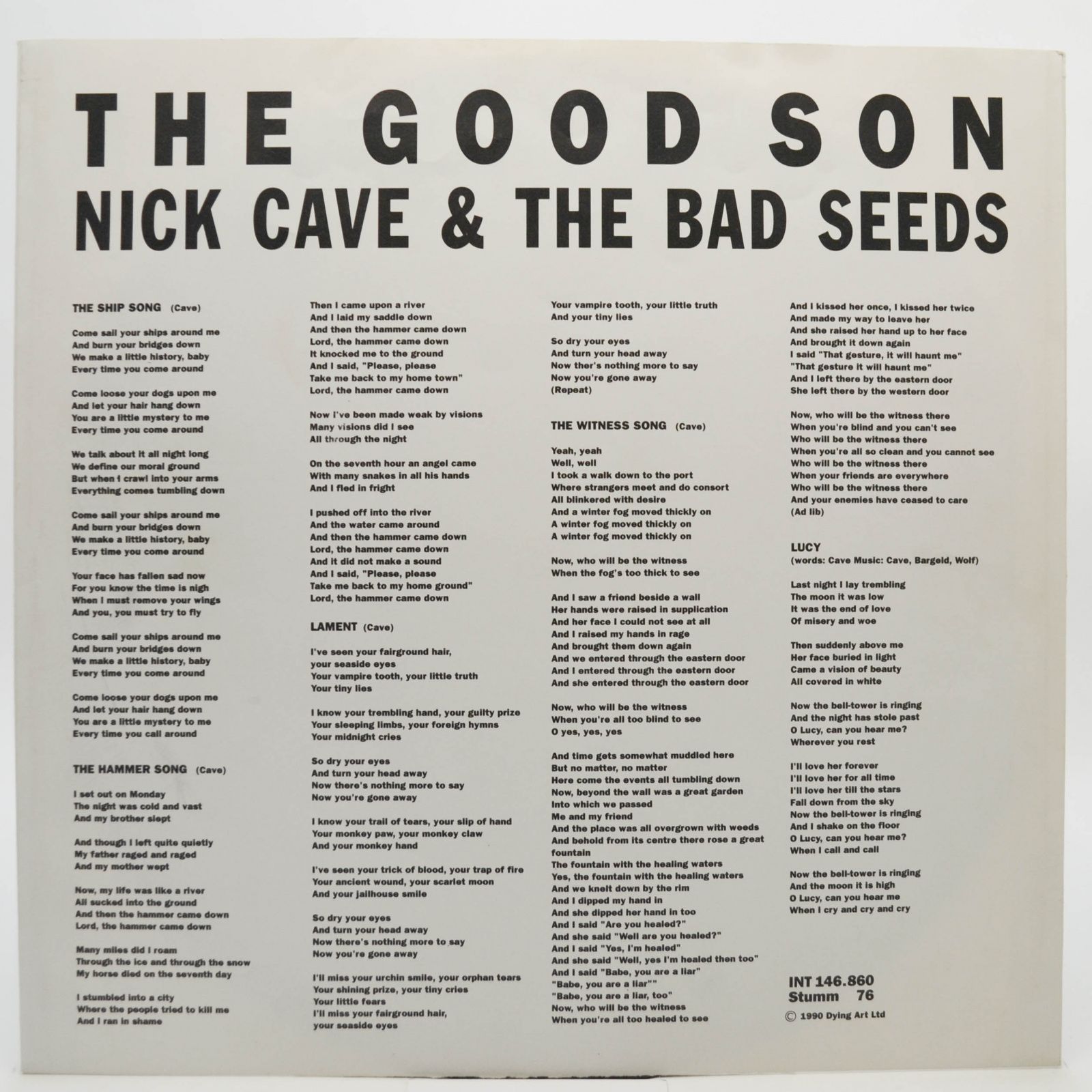 Nick Cave & The Bad Seeds — The Good Son, 1990