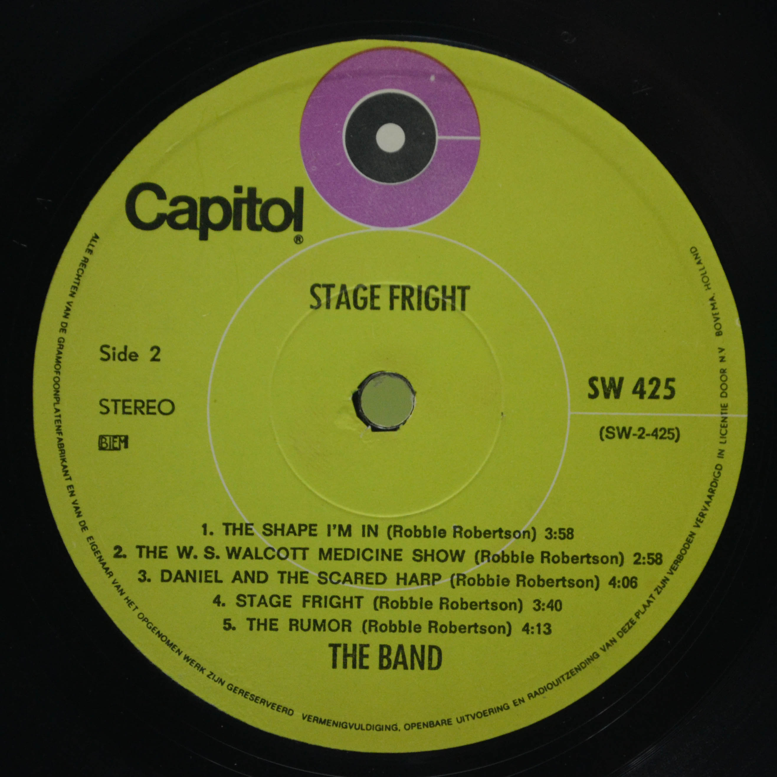 Band — Stage Fright, 1970