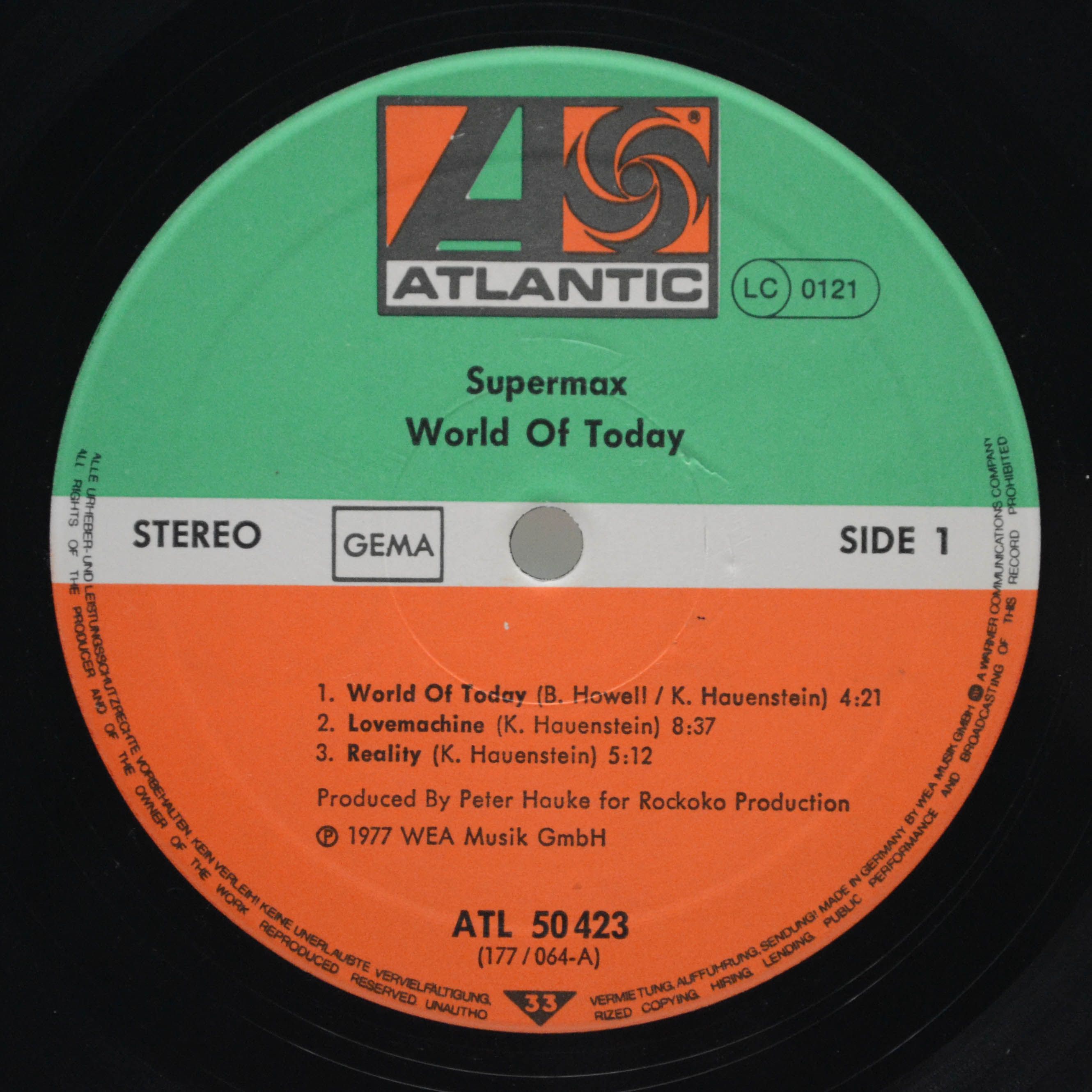 Supermax — World Of Today, 1977