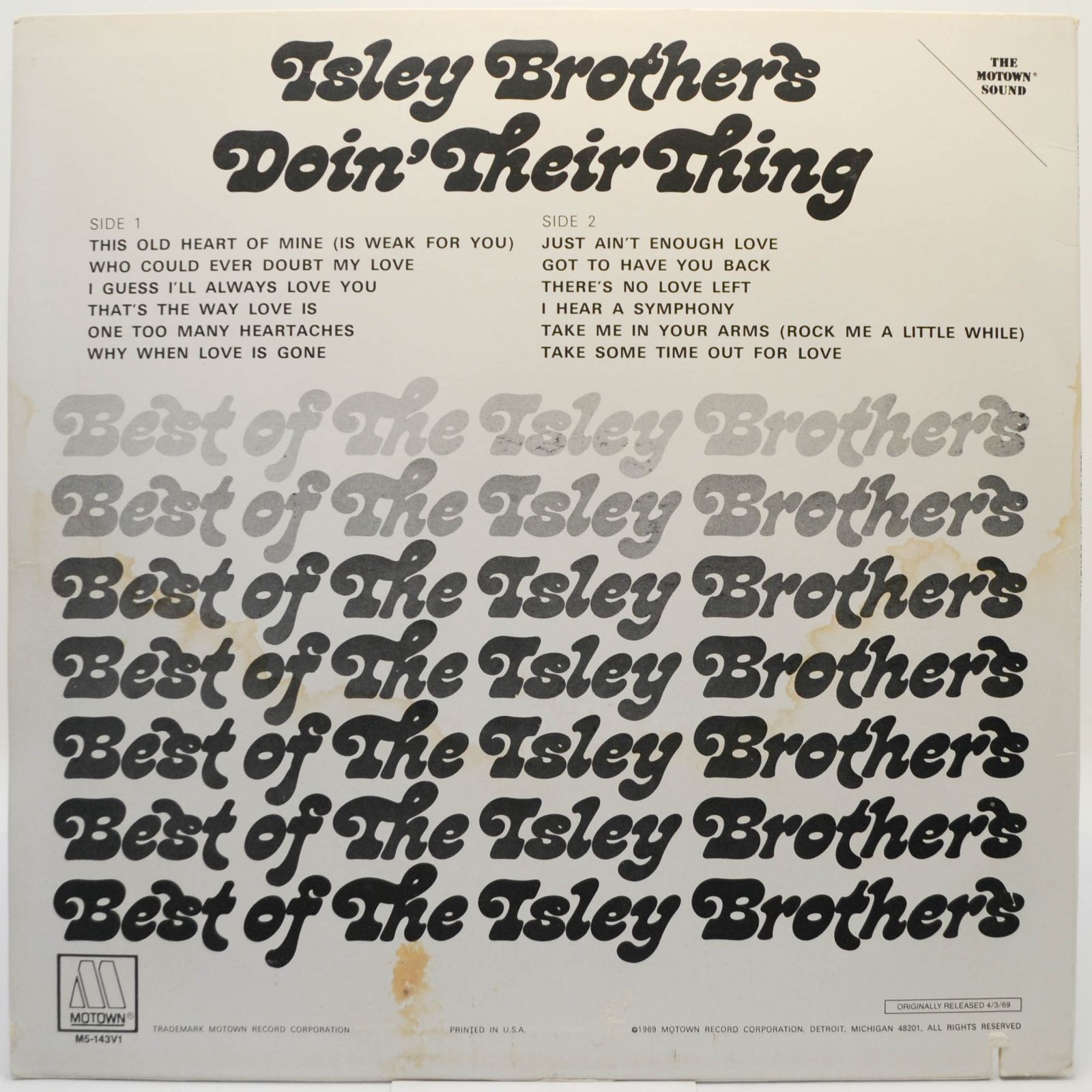 Isley Brothers — Doin’ Their Thing, 1981