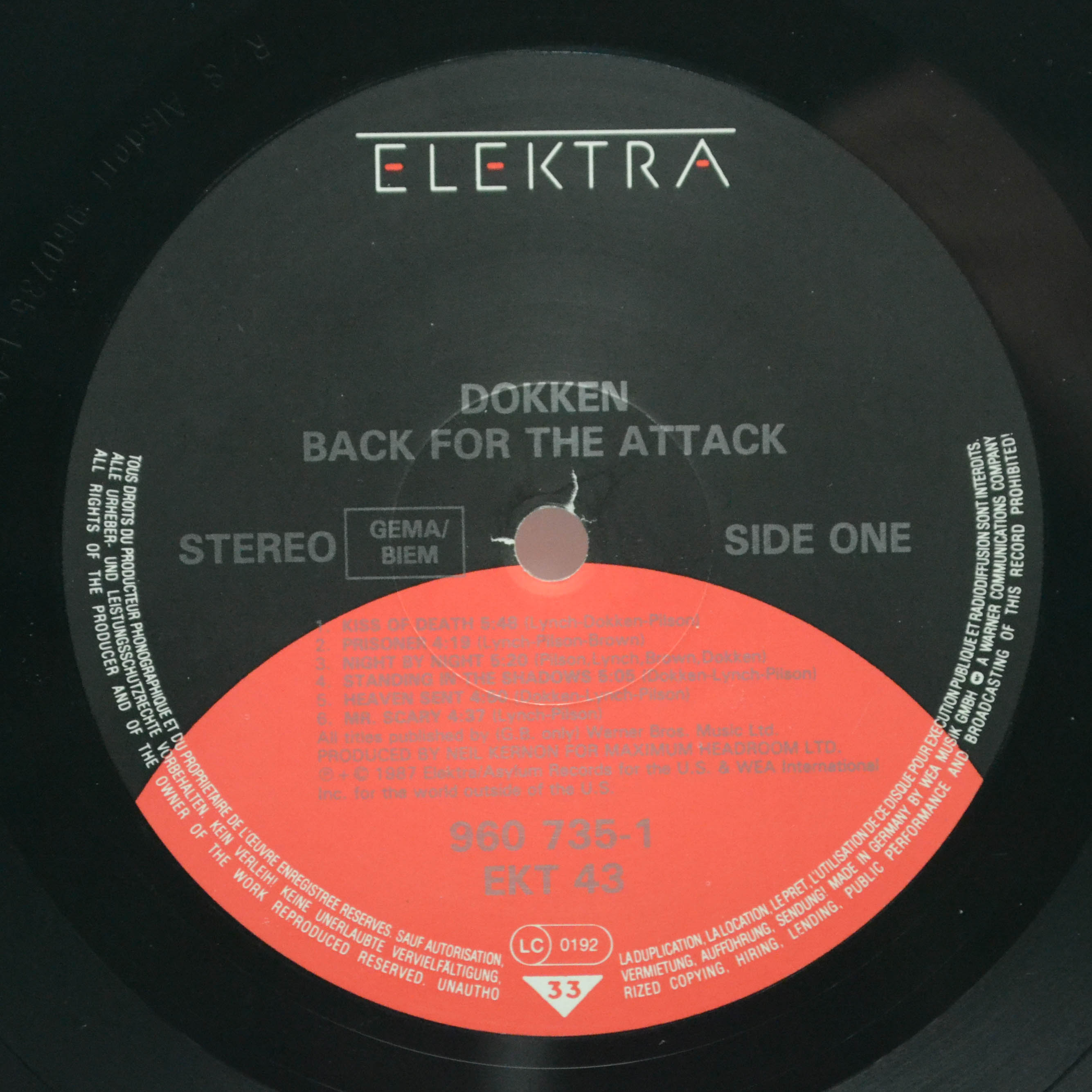 Dokken — Back For The Attack, 1987