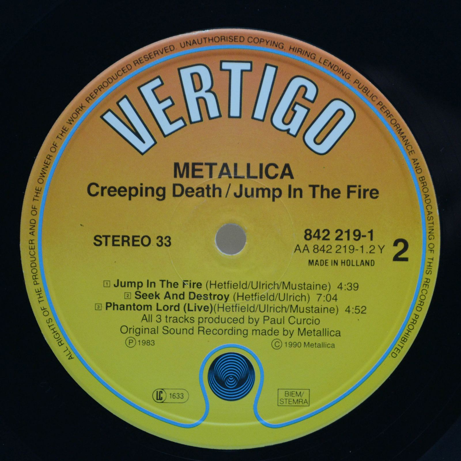 Metallica — Creeping Death / Jump In The Fire, 1990