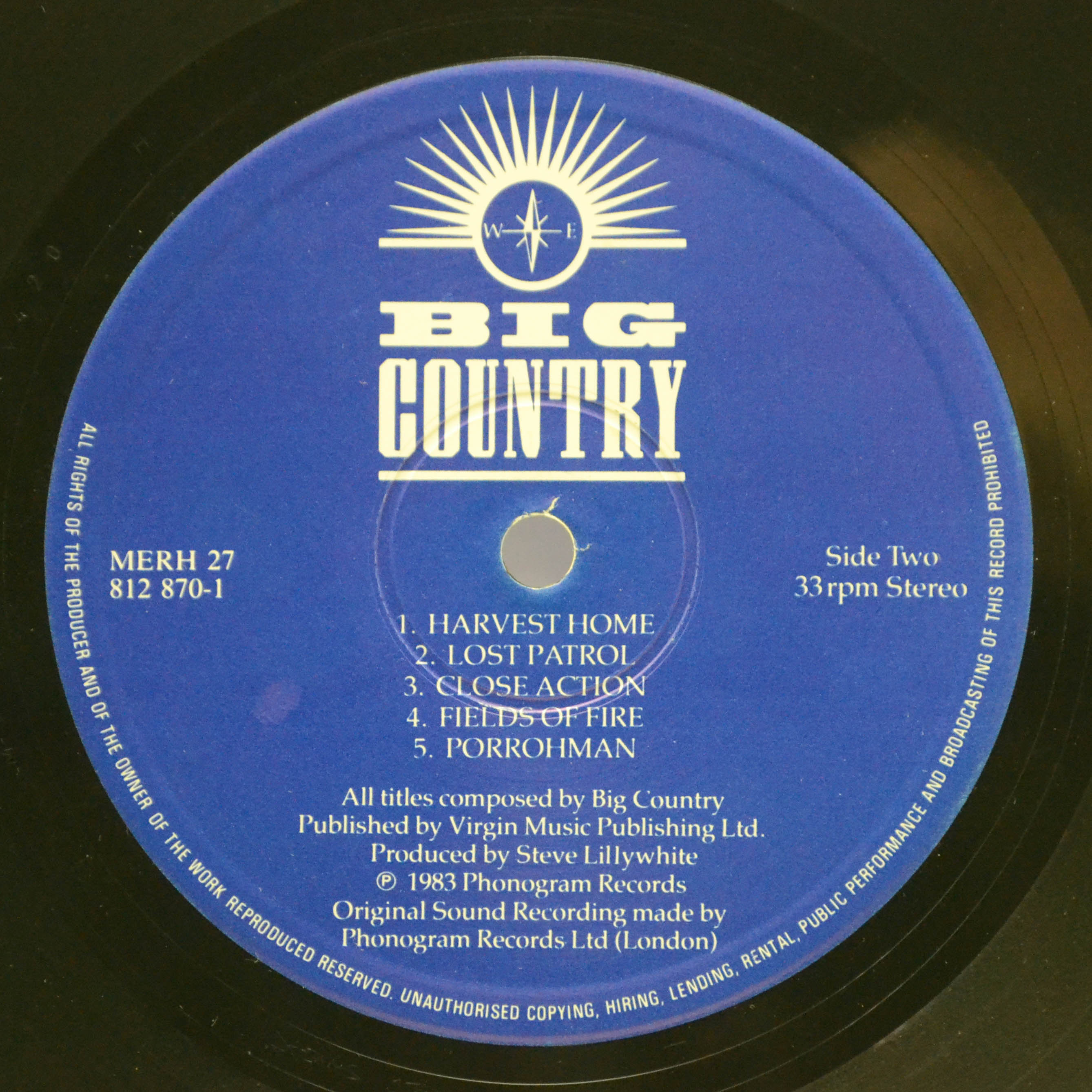 Big Country — The Crossing (1-st, UK), 1984