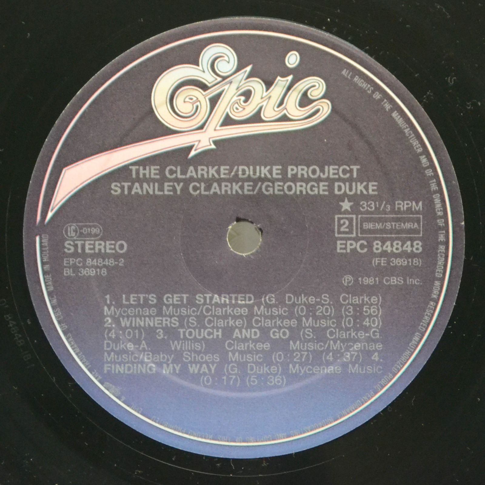 Stanley Clarke / George Duke — The Clarke / Duke Project, 1981