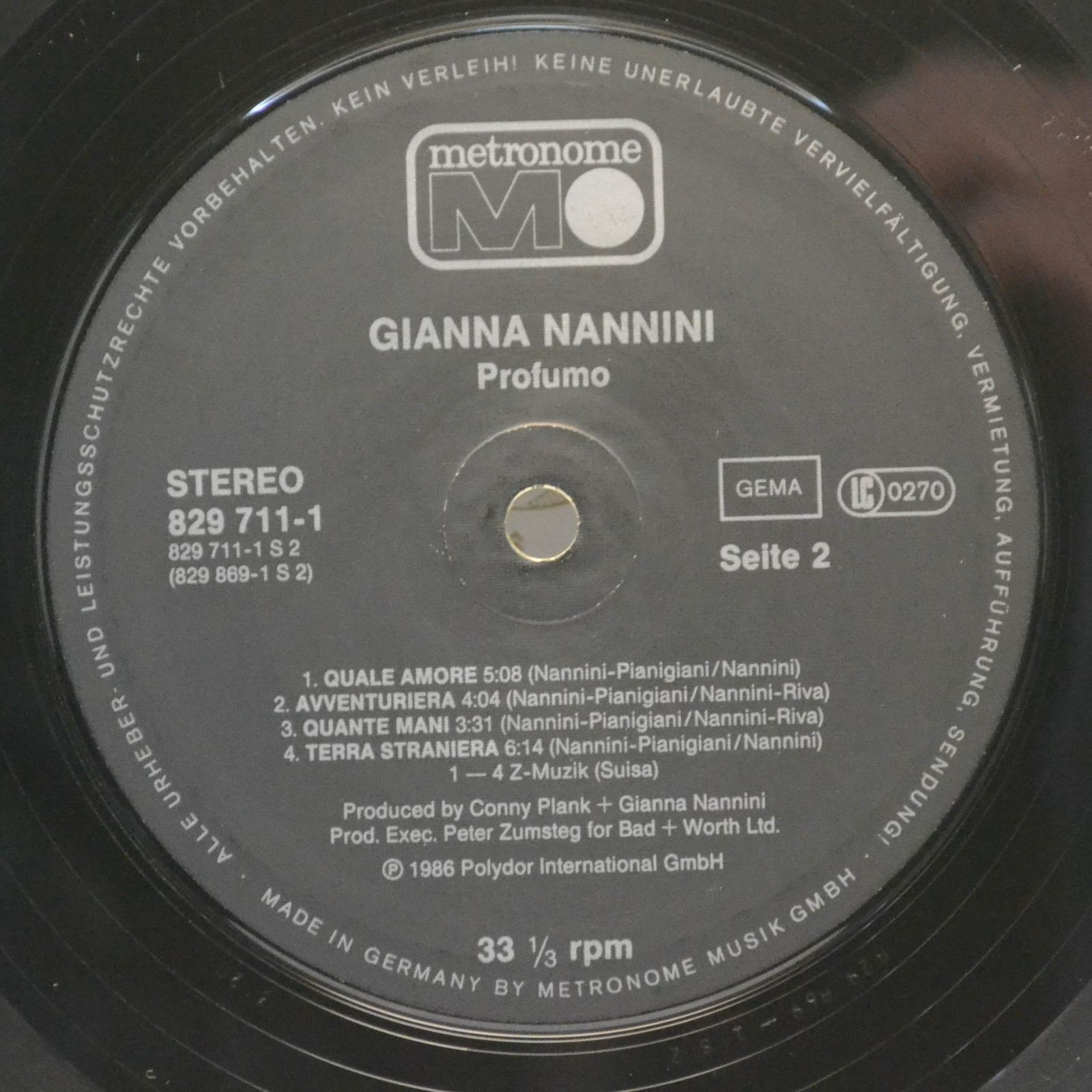 Gianna Nannini — Profumo, 1986