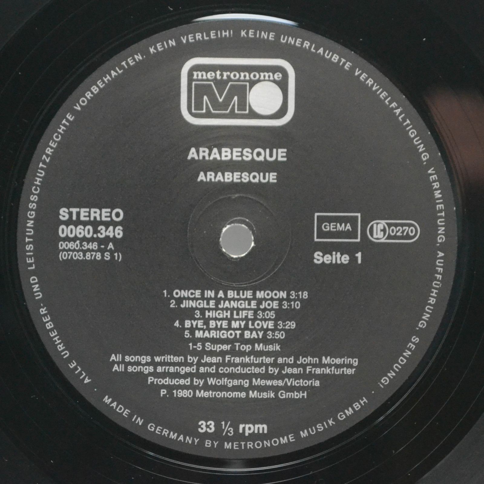 Arabesque — Arabesque (Germany), 1980