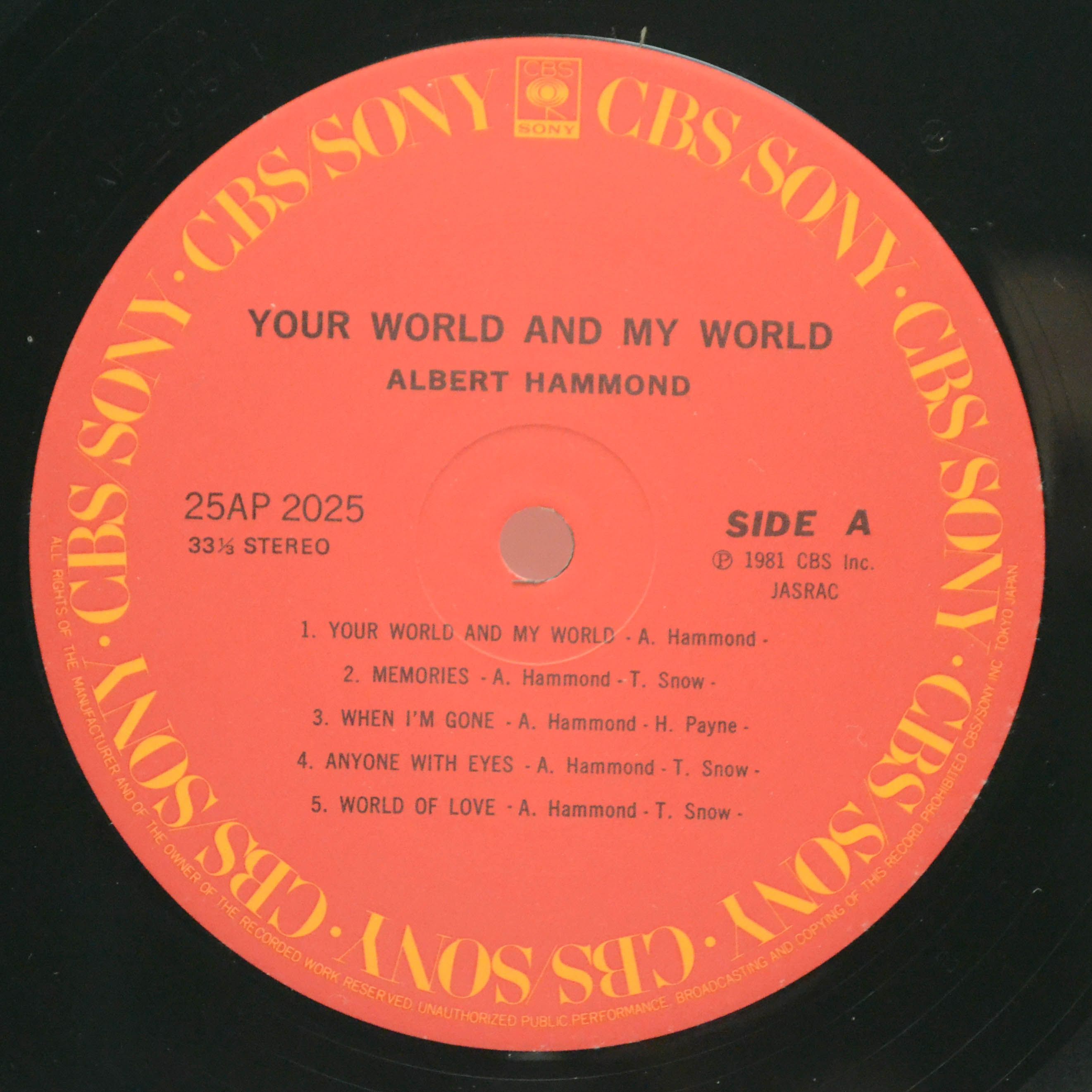 Albert Hammond — Your World And My World, 1981