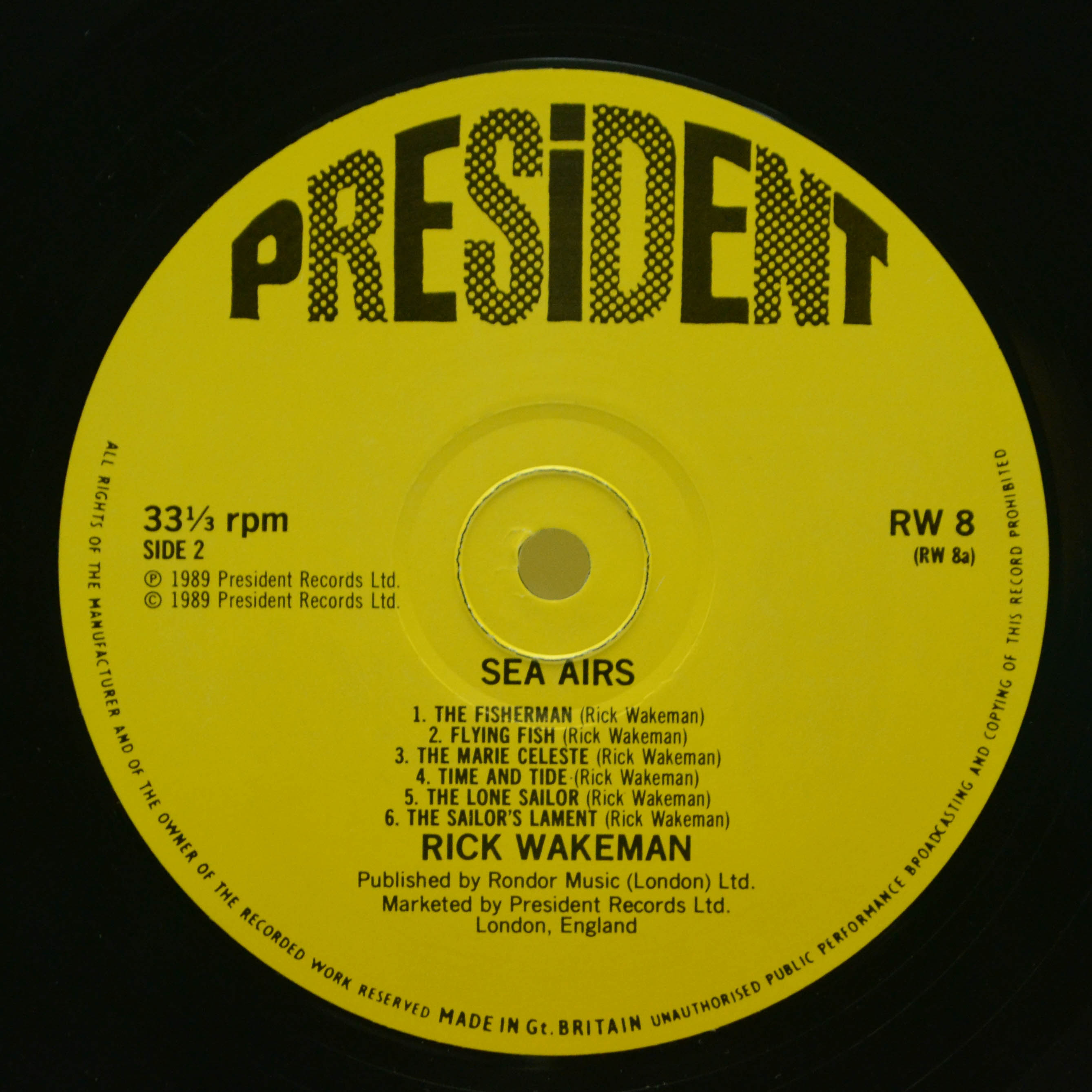 Rick Wakeman — Sea Airs (1-st, UK), 1989
